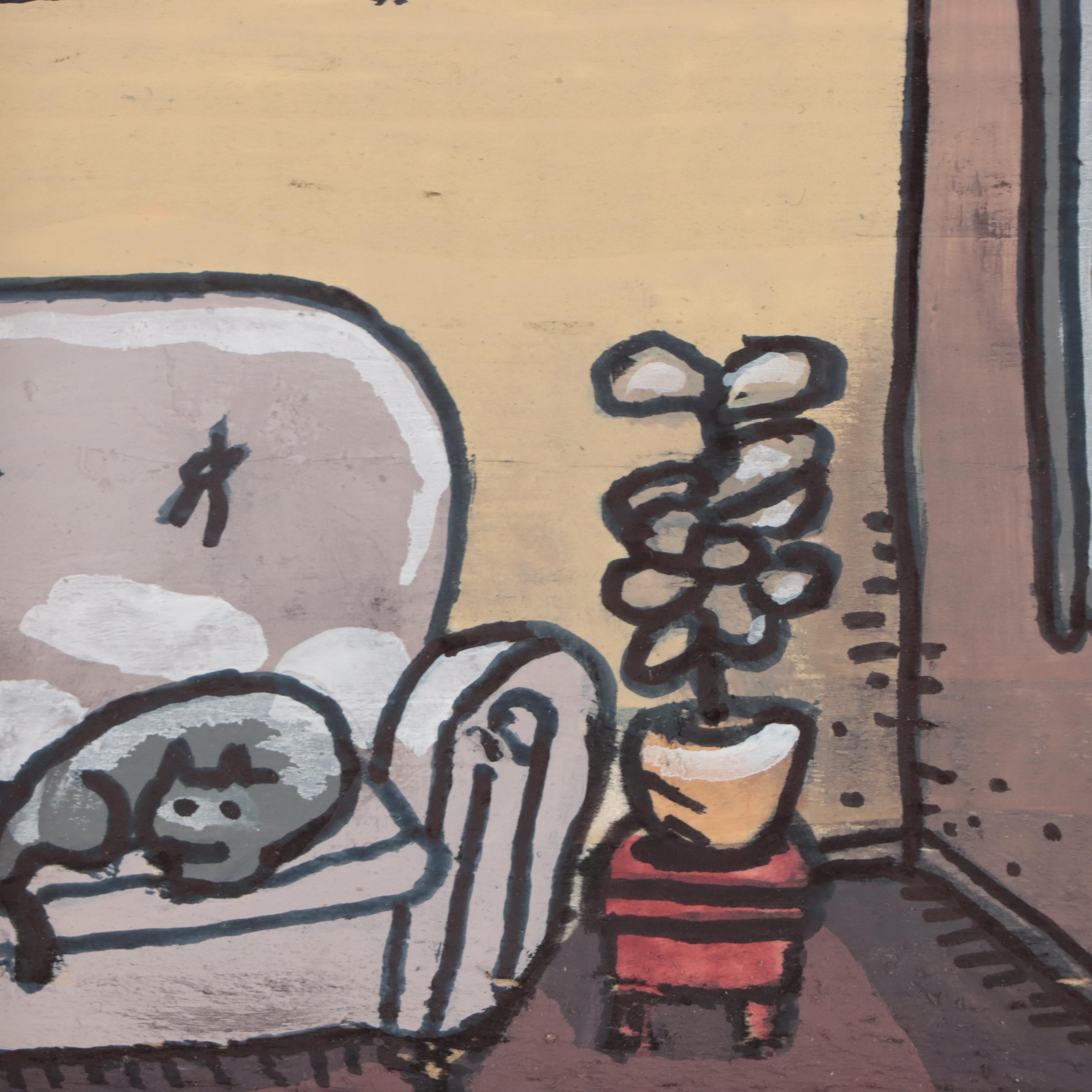 Aaron Wooten Acrylic Painting "The Living Room Corner," 2023