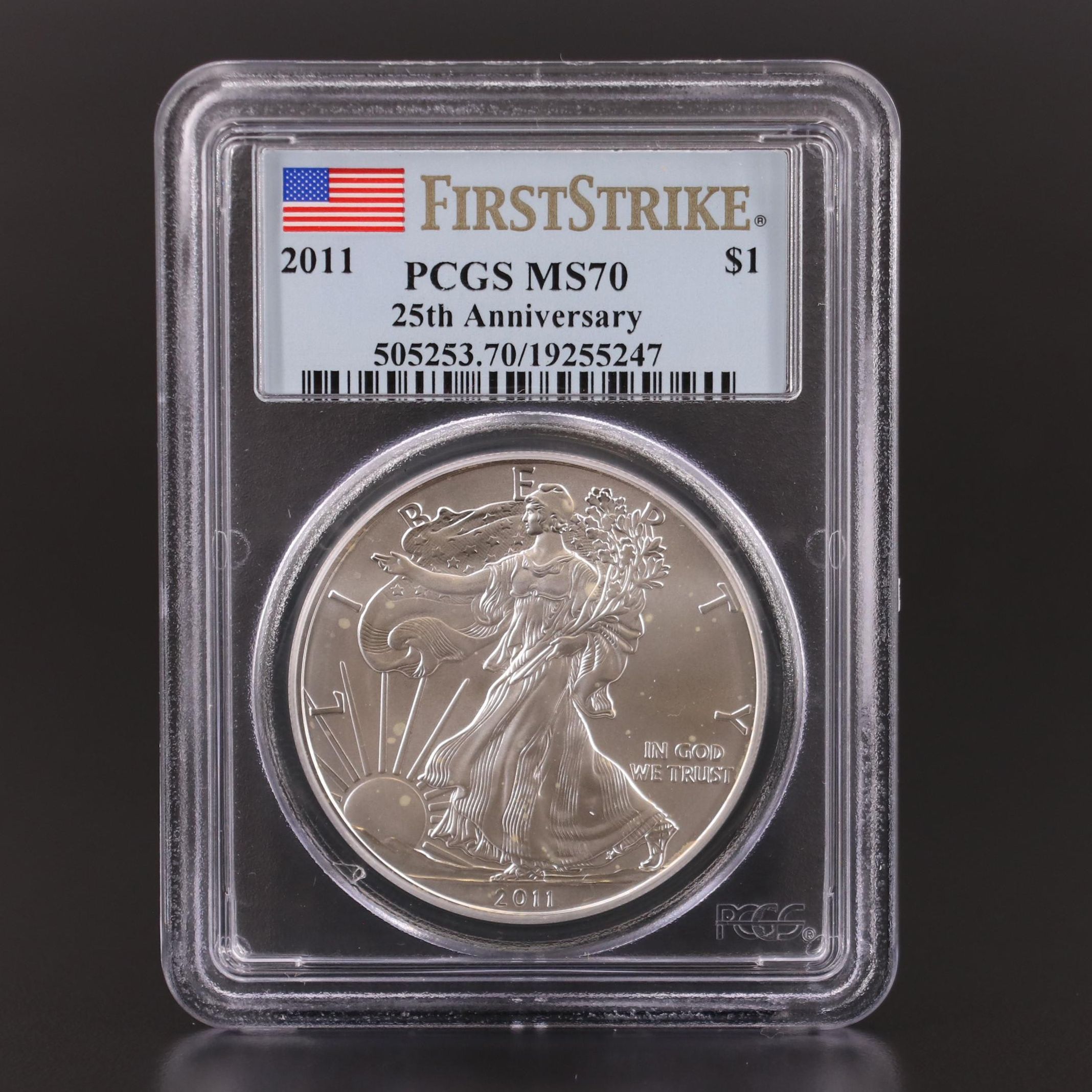 PCGS MS70 25th Anniversary First Strike 2011 American Silver Eagle