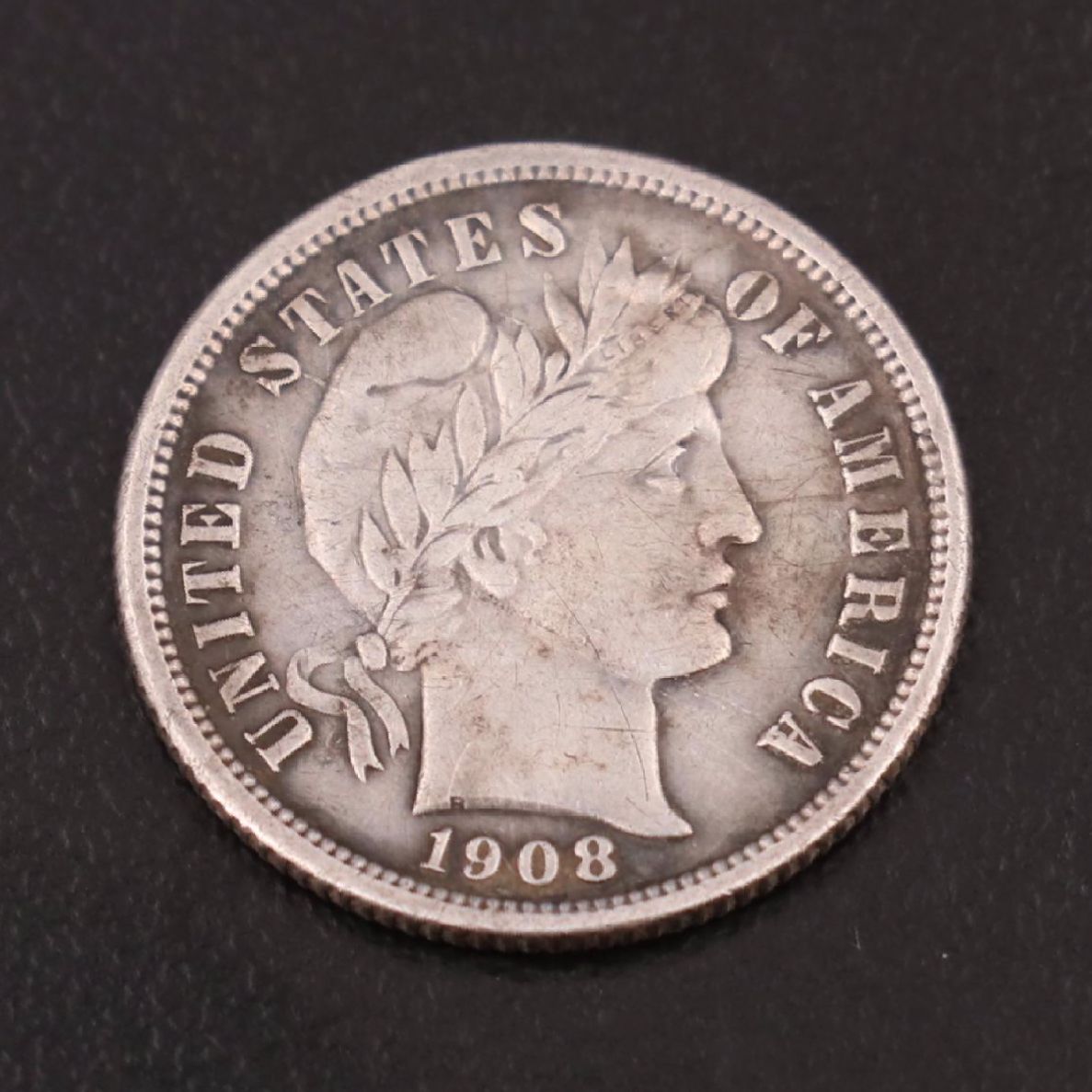 1908-O Barber Silver Dime
