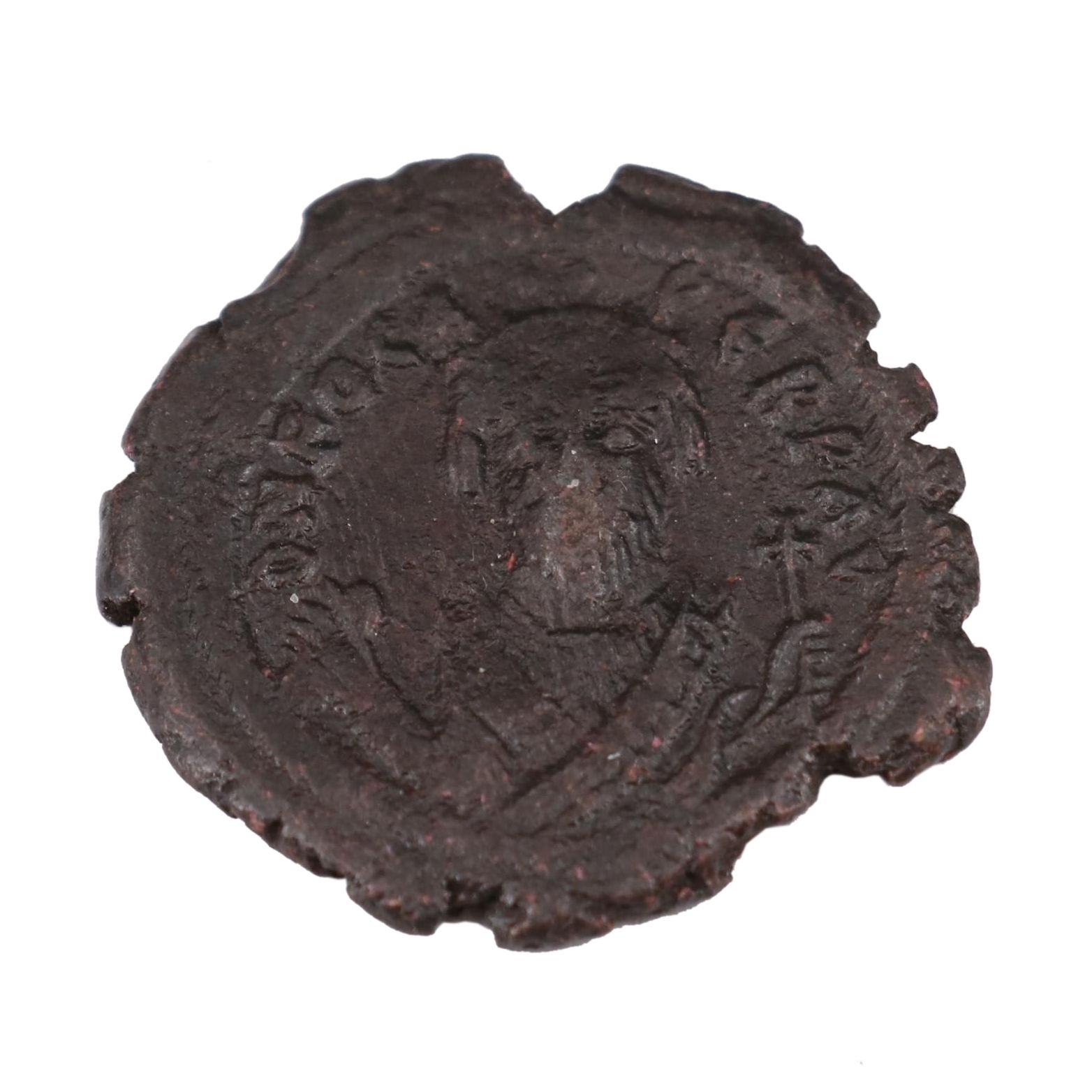 Ancient Byzantine Half Follis Coin of Phocas, ca. 602 AD