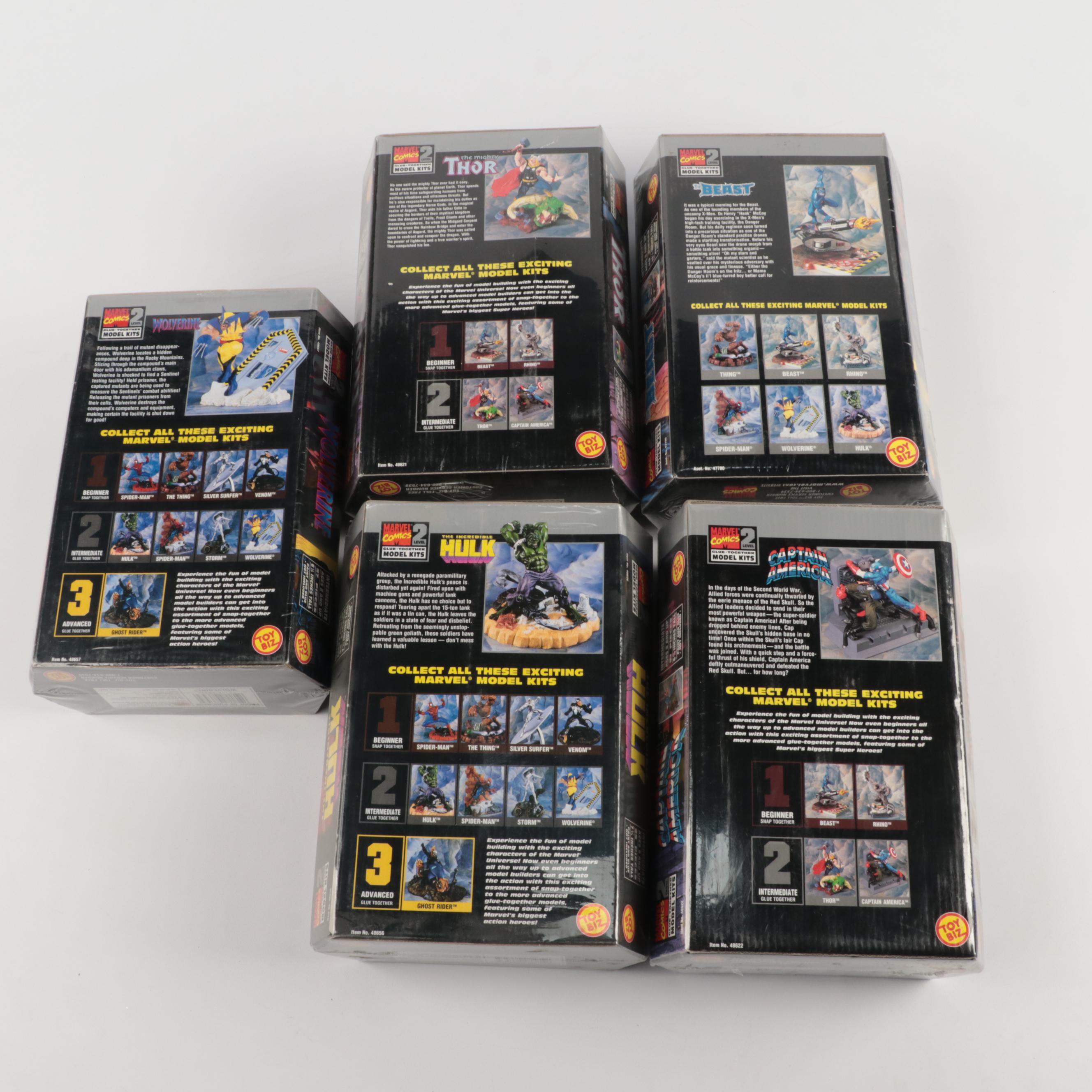 Marvel Comics Glue Together Model Kits Featuring Captain America and More