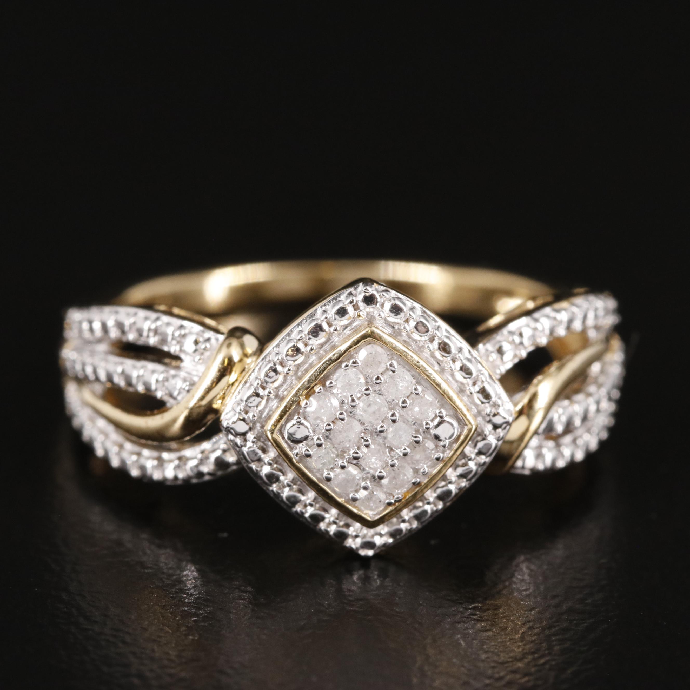 Sterling 0.11 CTW Diamond Ring