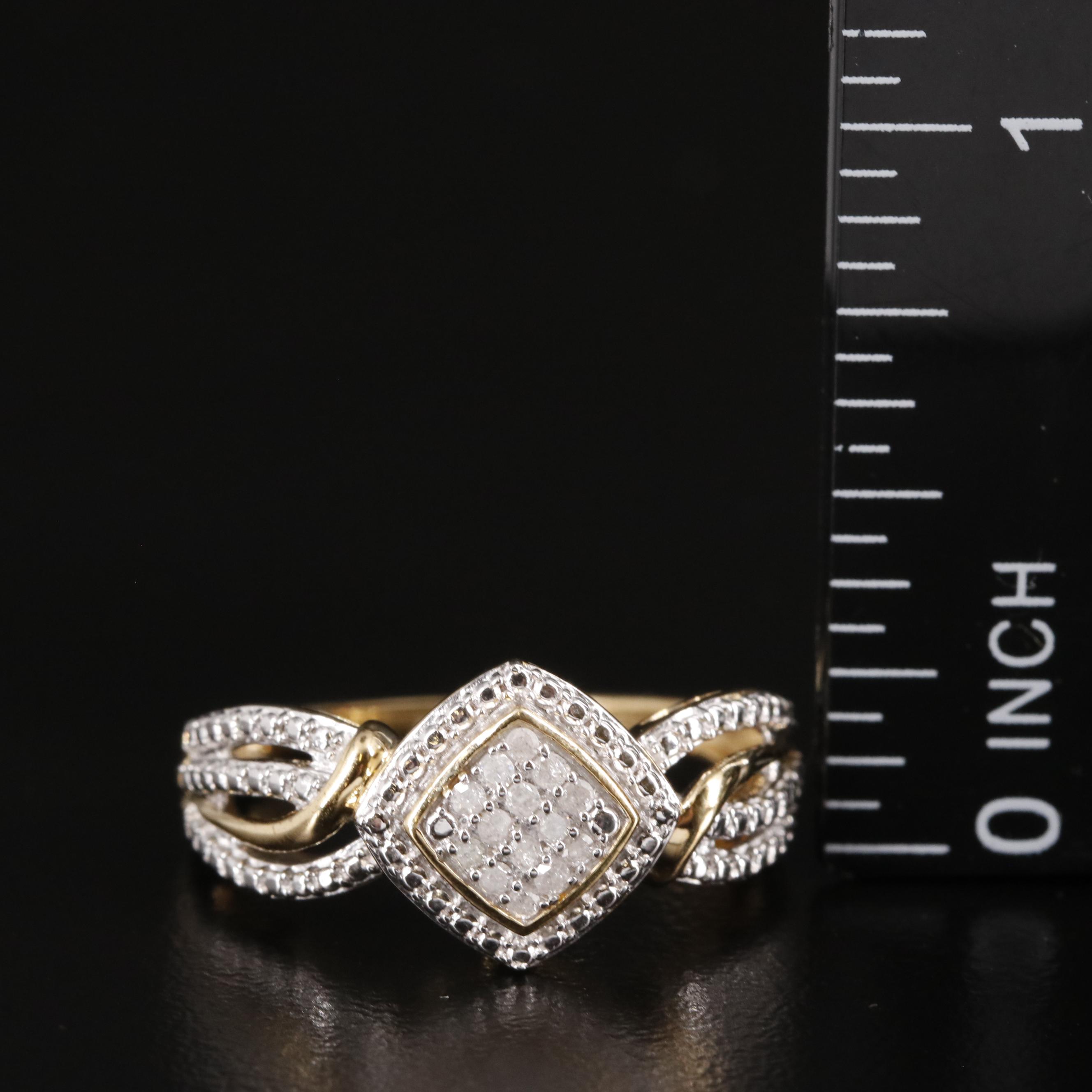 Sterling 0.11 CTW Diamond Ring
