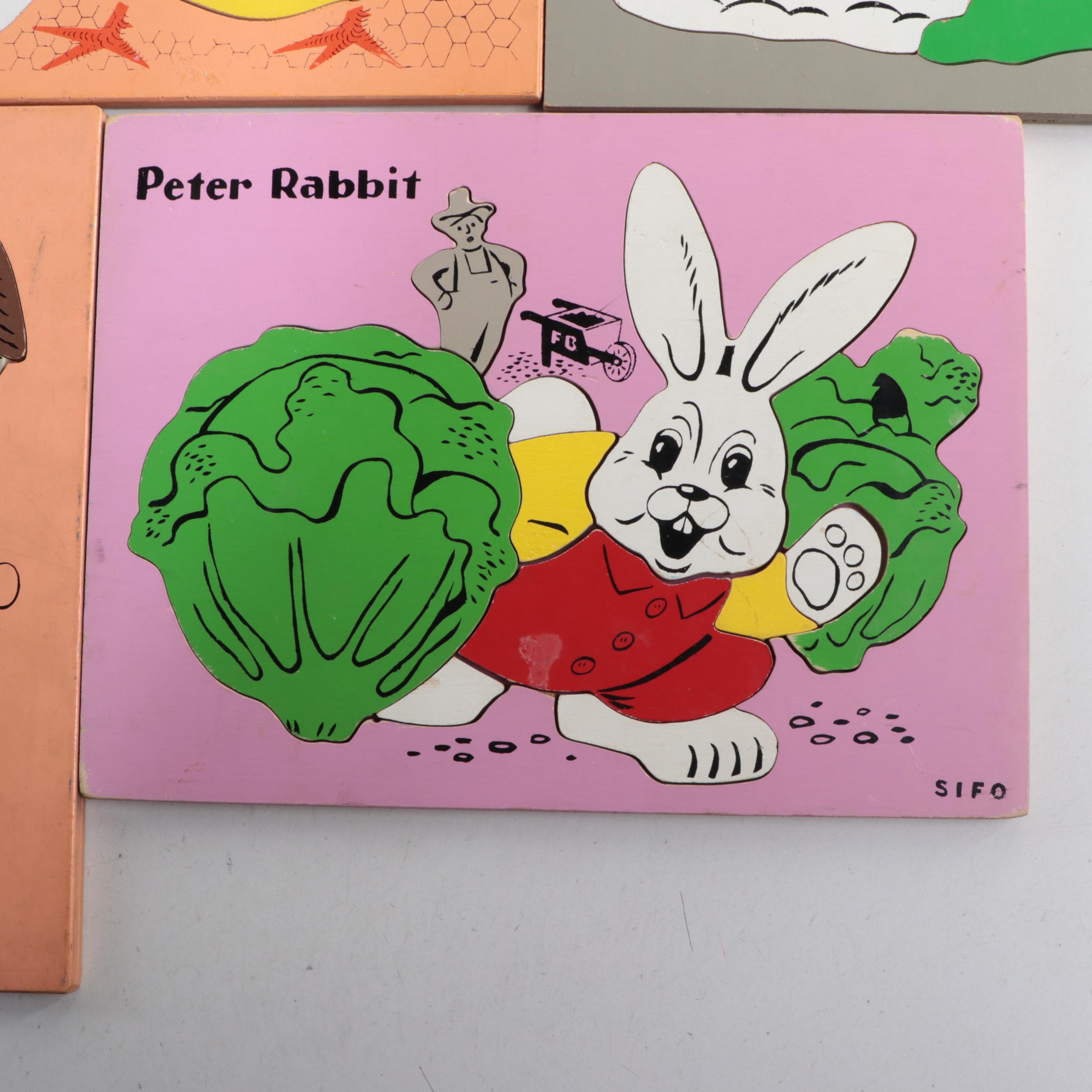 Playskool and Sifo Children's Block Puzzles, Mid-20th Century