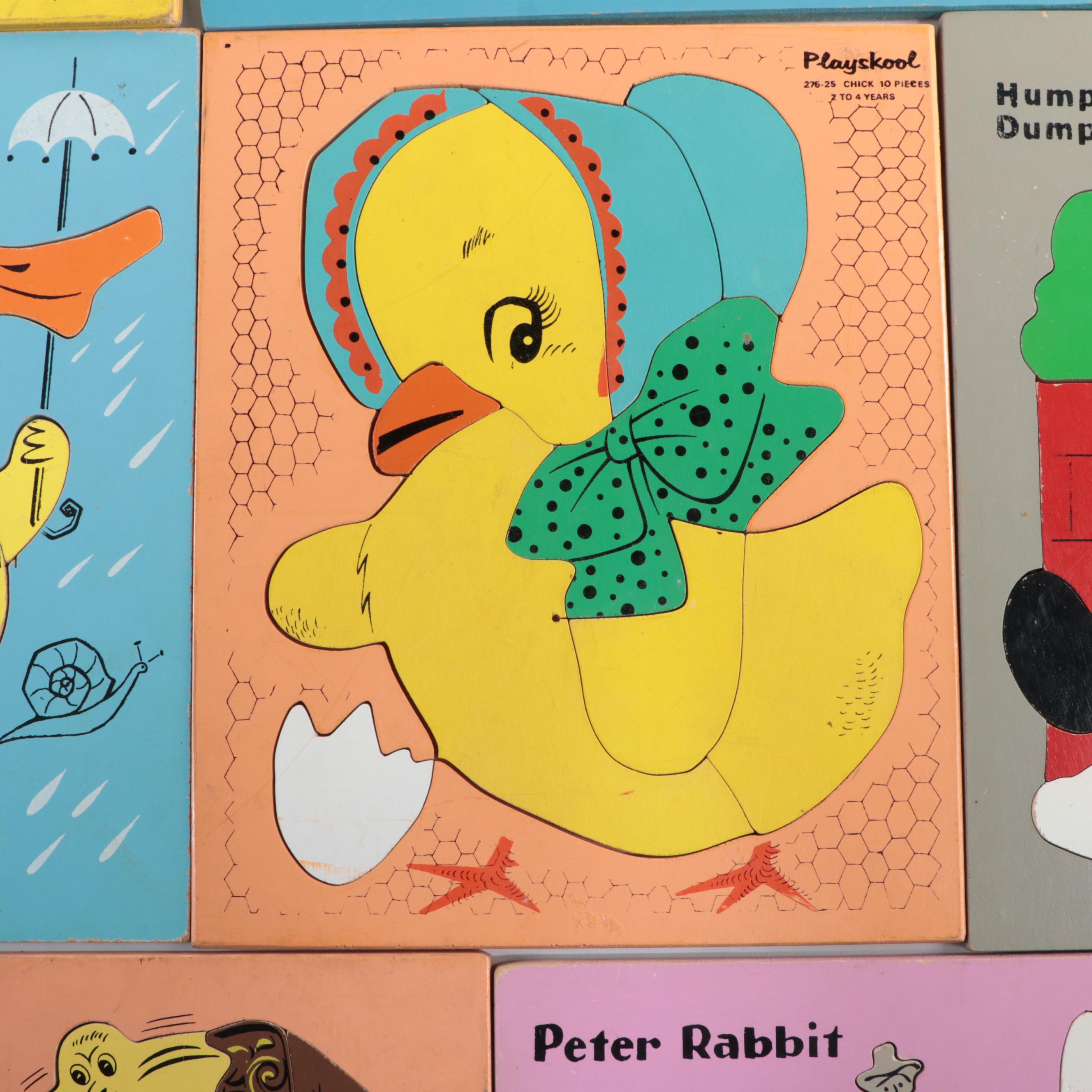 Playskool and Sifo Children's Block Puzzles, Mid-20th Century