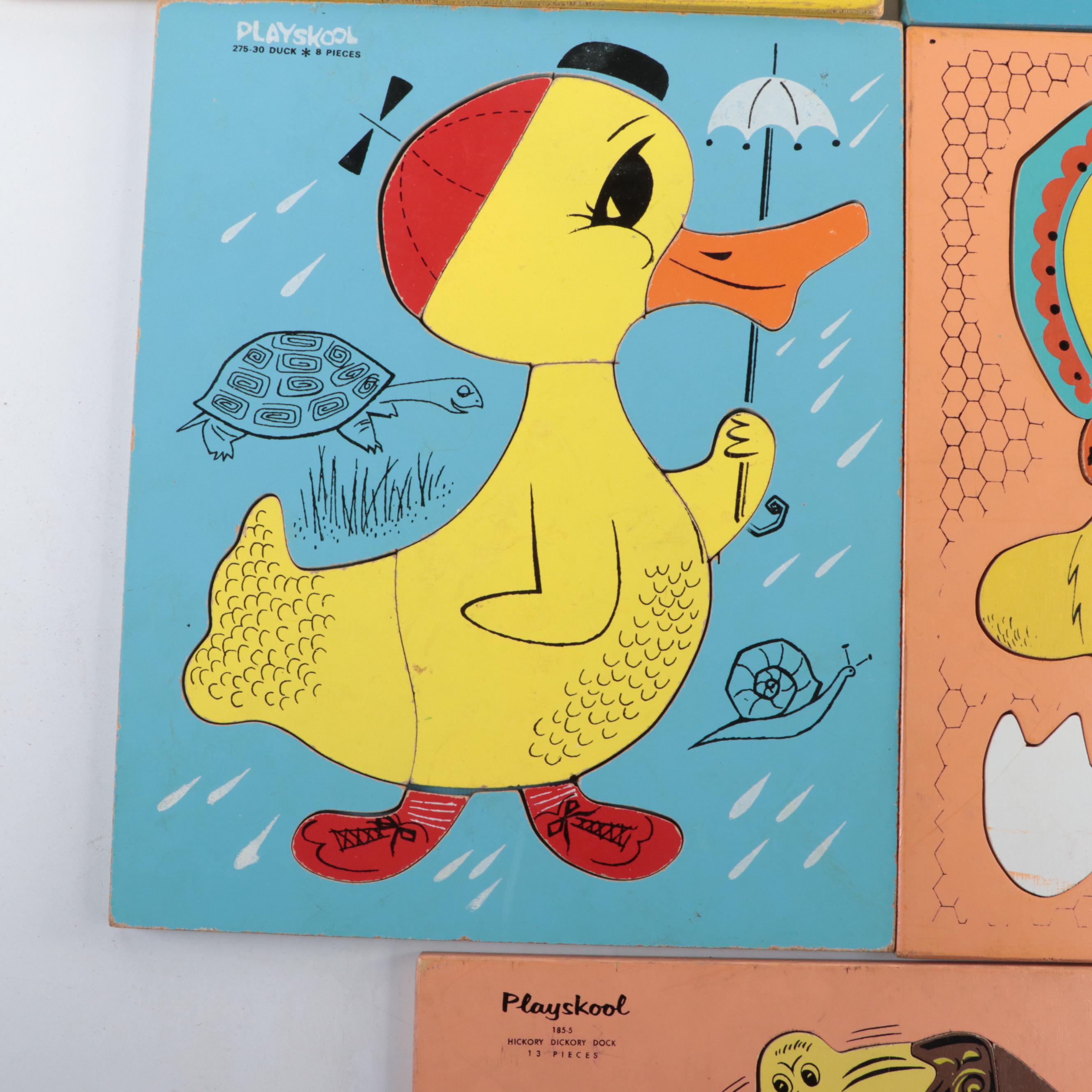 Playskool and Sifo Children's Block Puzzles, Mid-20th Century