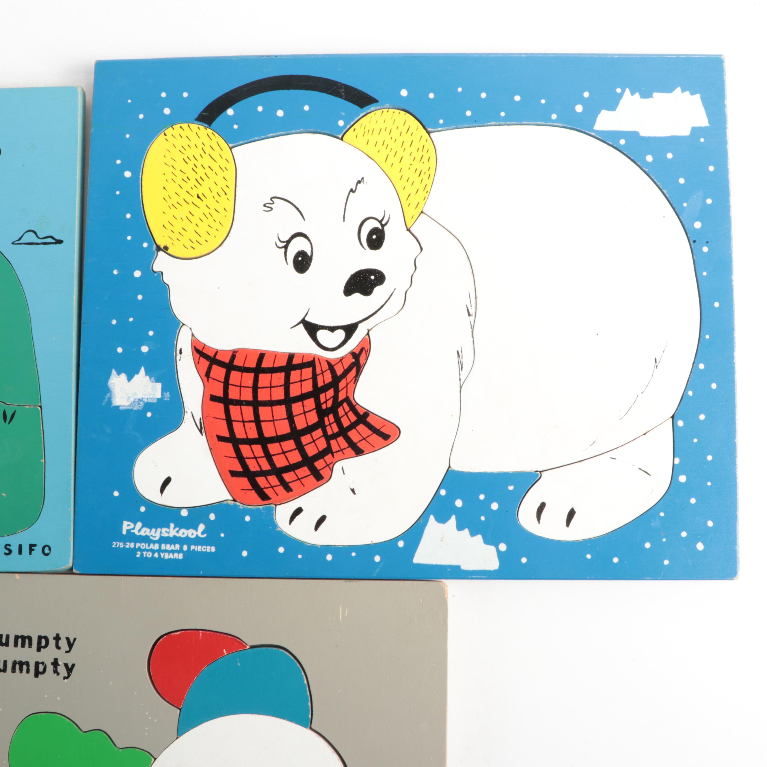 Playskool and Sifo Children's Block Puzzles, Mid-20th Century