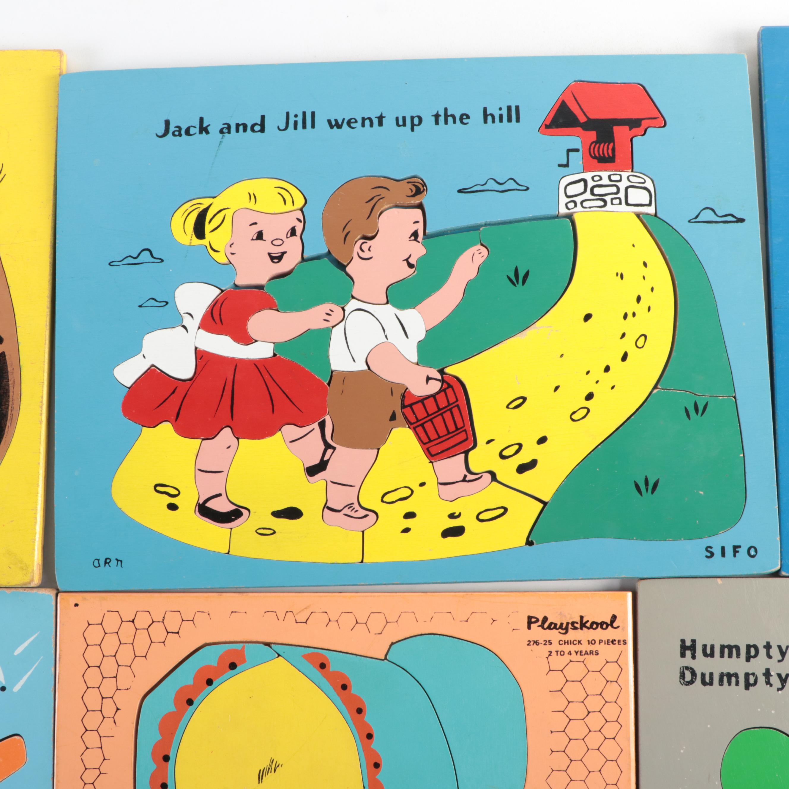 Playskool and Sifo Children's Block Puzzles, Mid-20th Century