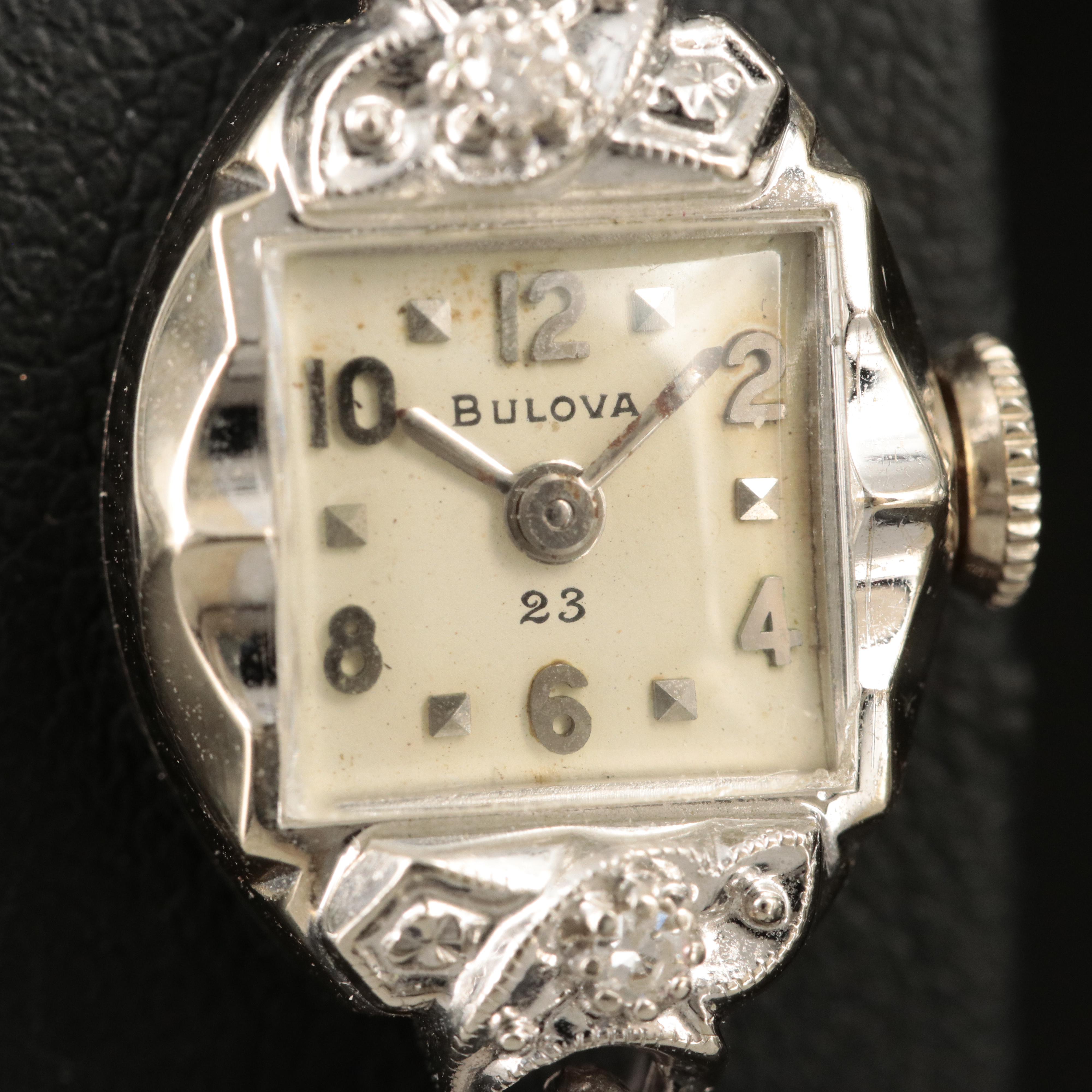 1958 14K Diamond Bulova Hand-Wind Watch