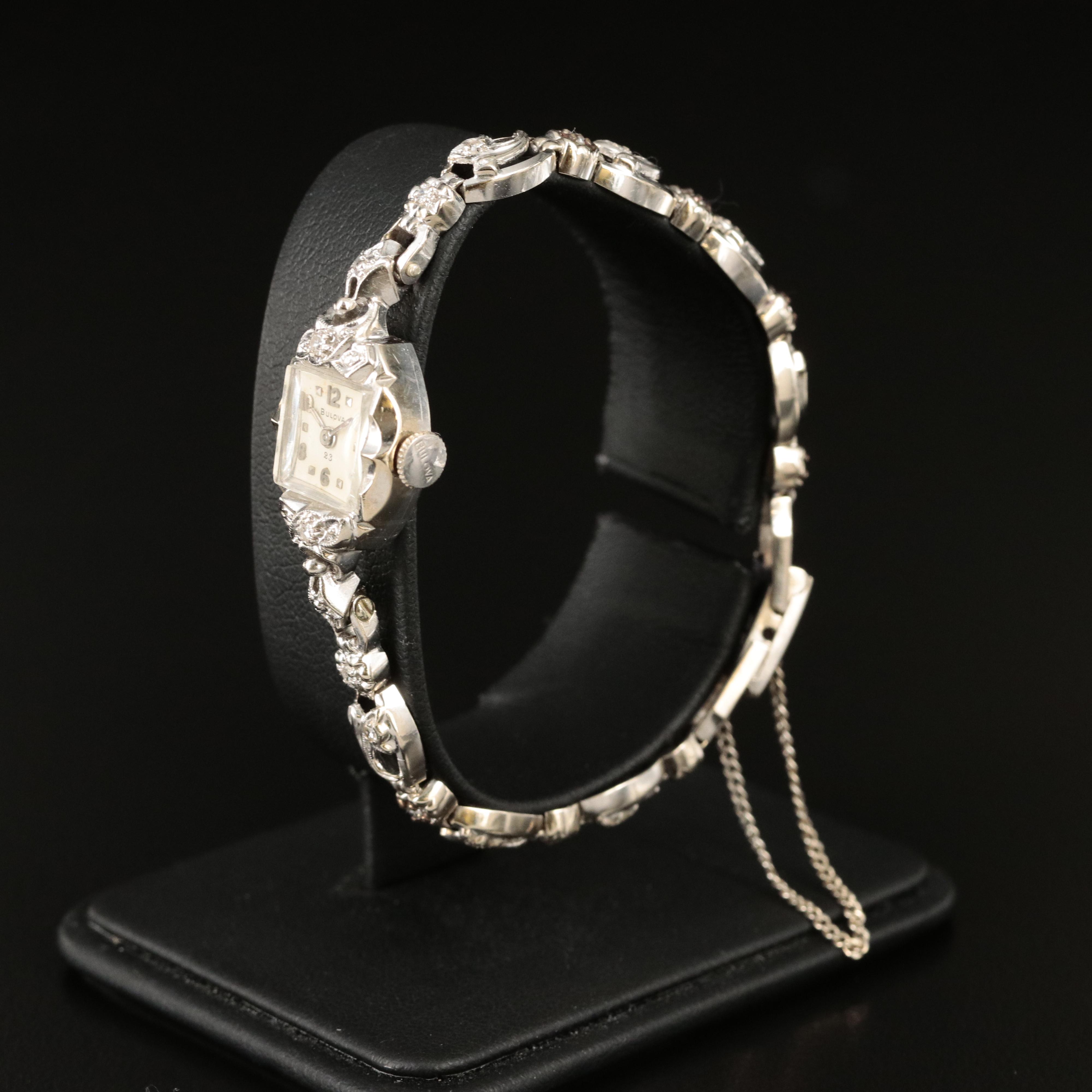 1958 14K Diamond Bulova Hand-Wind Watch