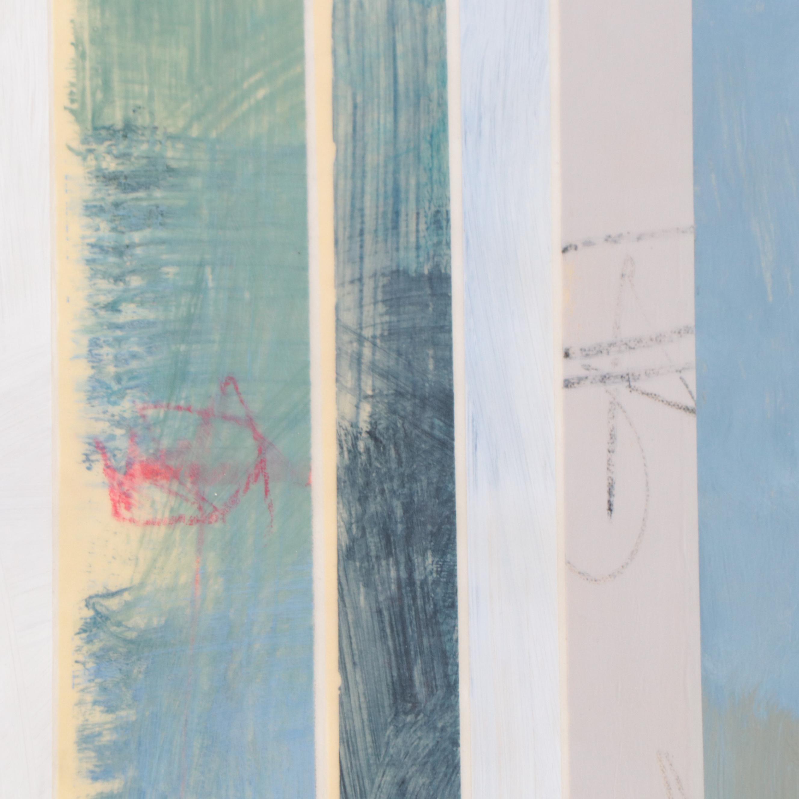 Ursula Brenner Abstract Mixed Media Painting, 21st Century