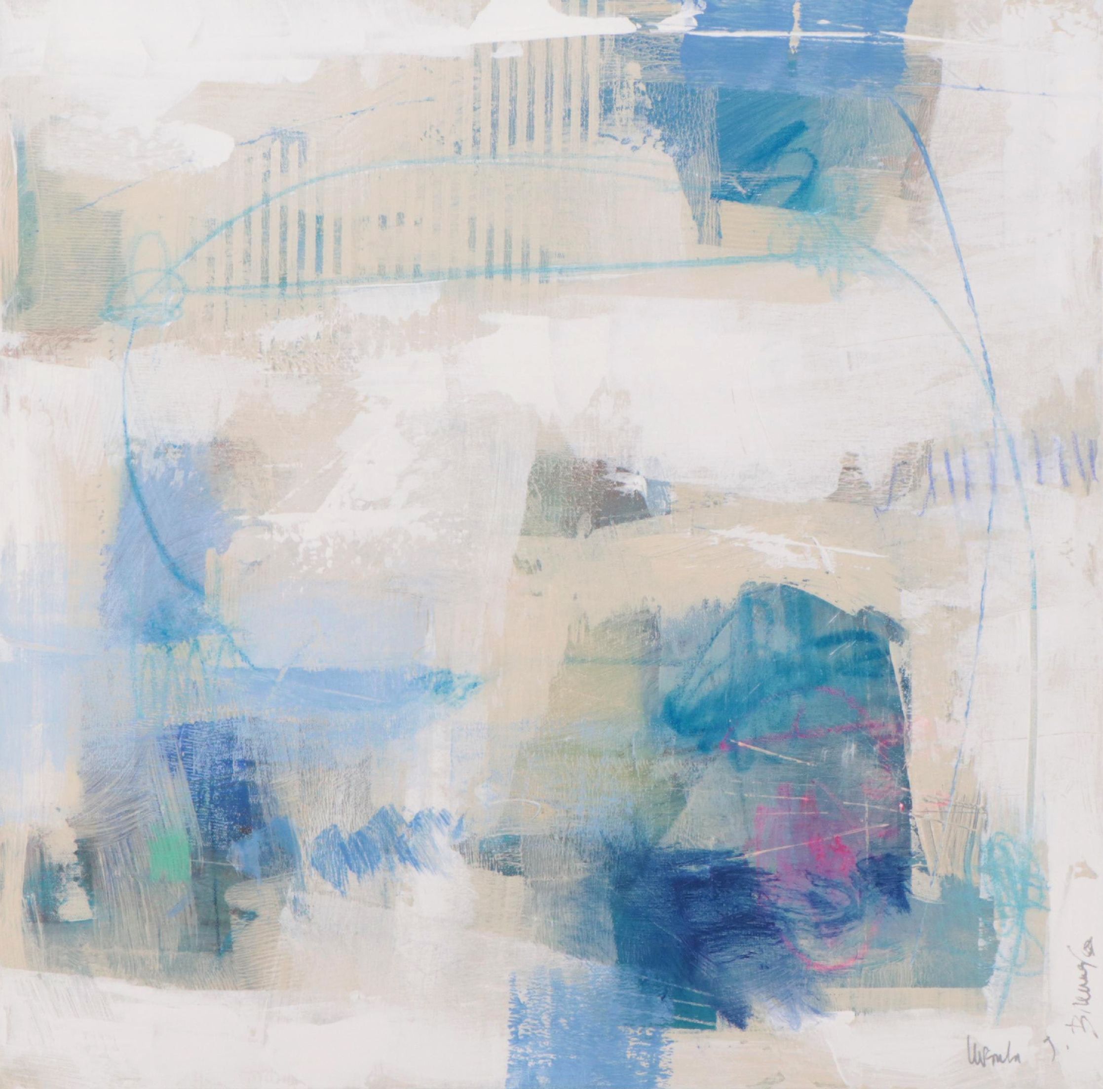 Ursula Brenner Abstract Mixed Media Painting, 21st Century