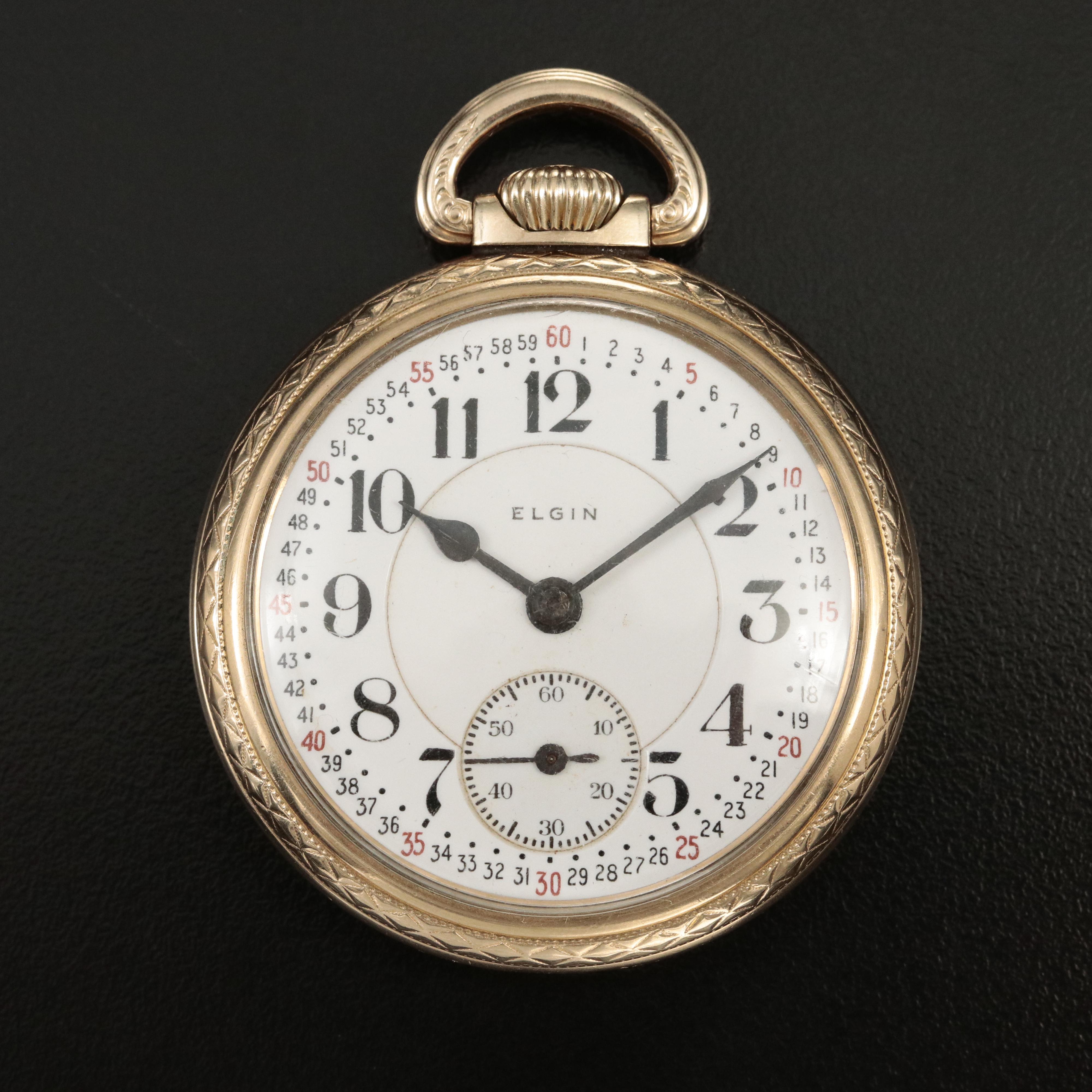 1916 Elgin "Father Time" Railroad Grade Gold-Filled Pocket Watch