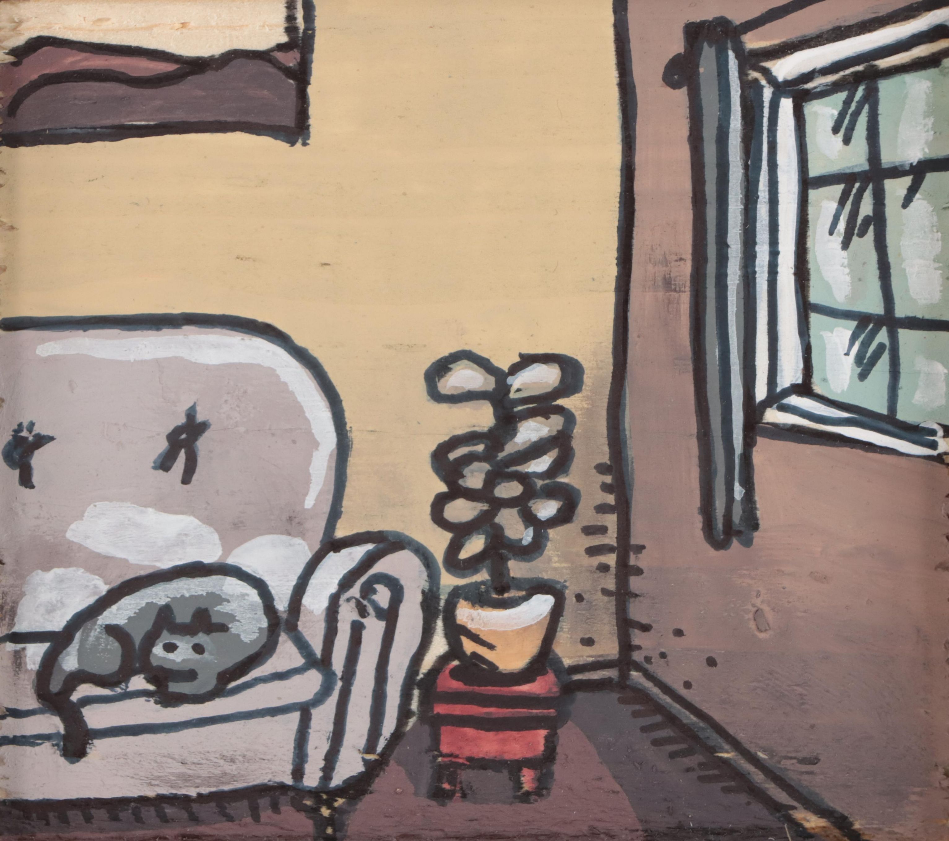 Aaron Wooten Acrylic Painting "The Living Room Corner," 2023