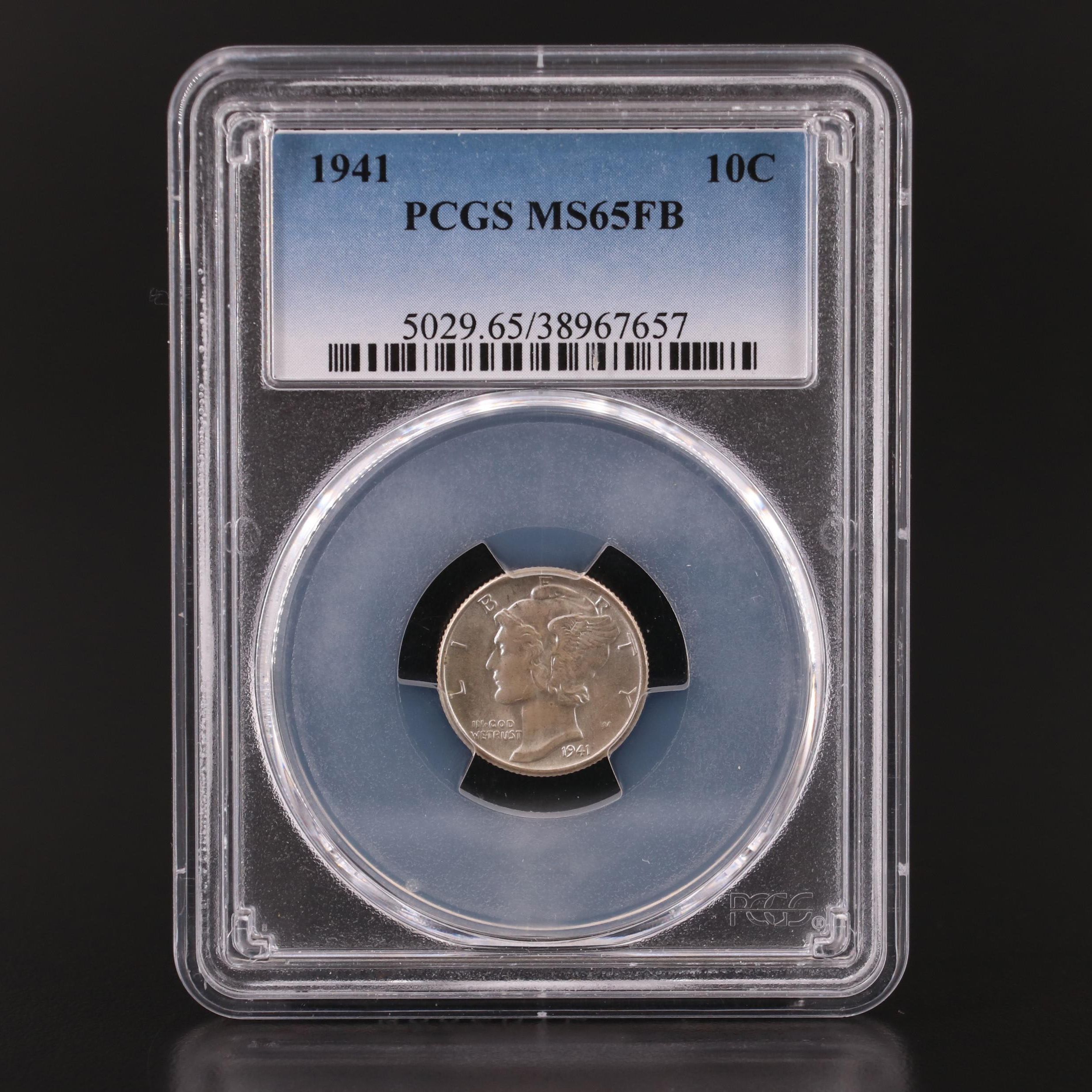 PCGS MS65FB 1941 Mercury Dime