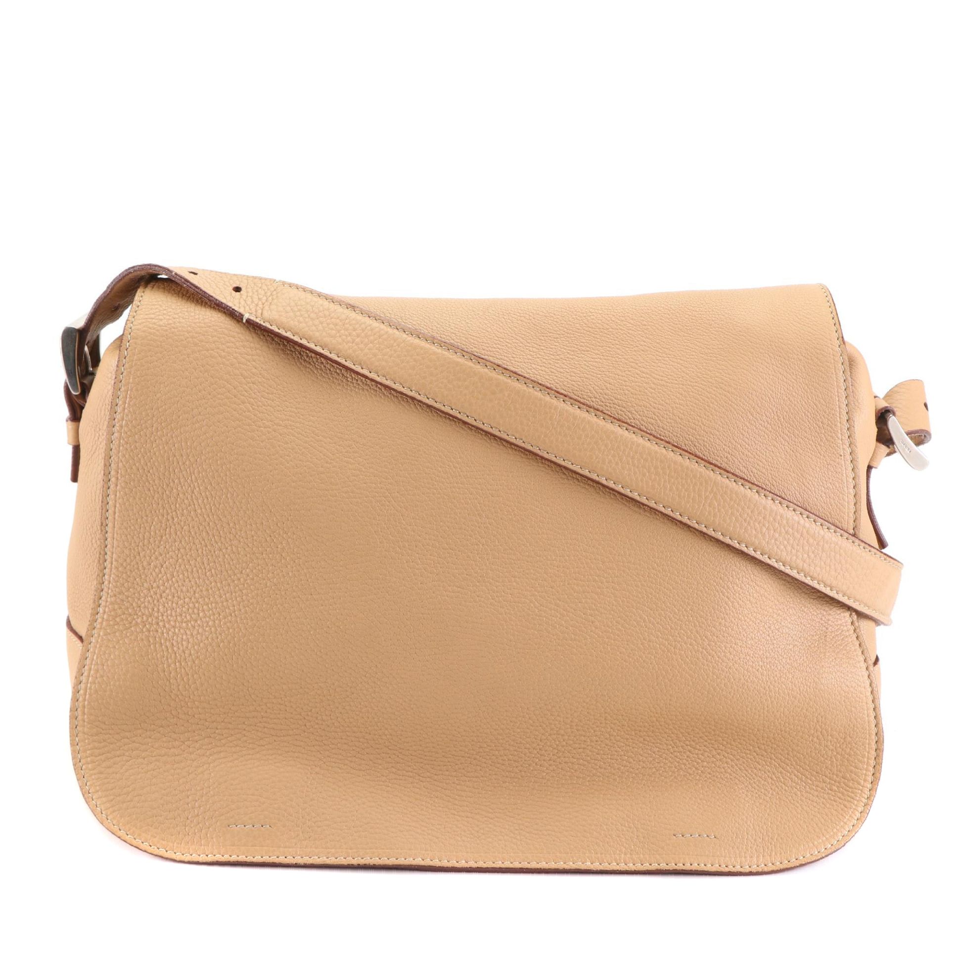 Prada Grained Leather Flap Shoulder Bag