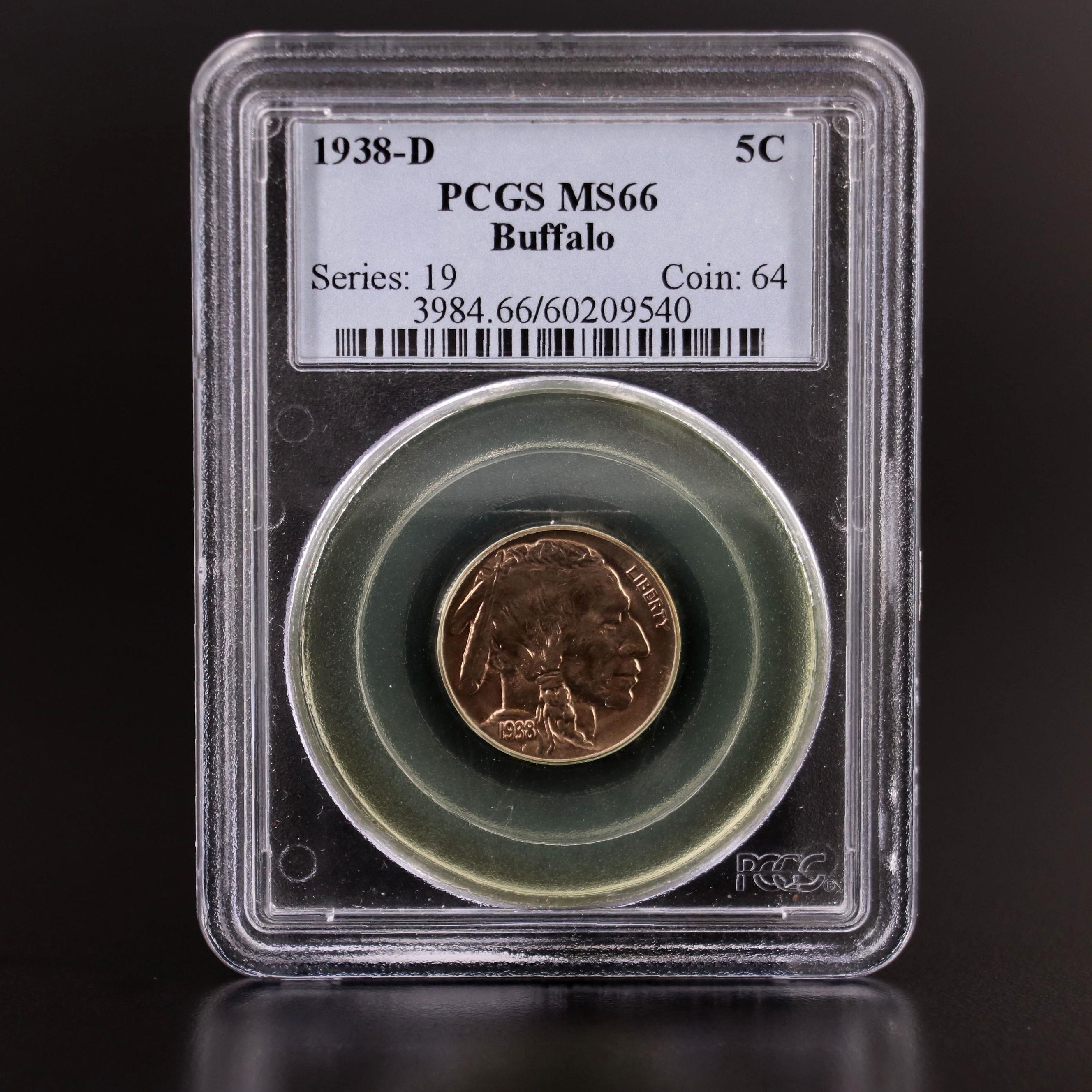 PCGS MS66 1938-D Buffalo Nickel