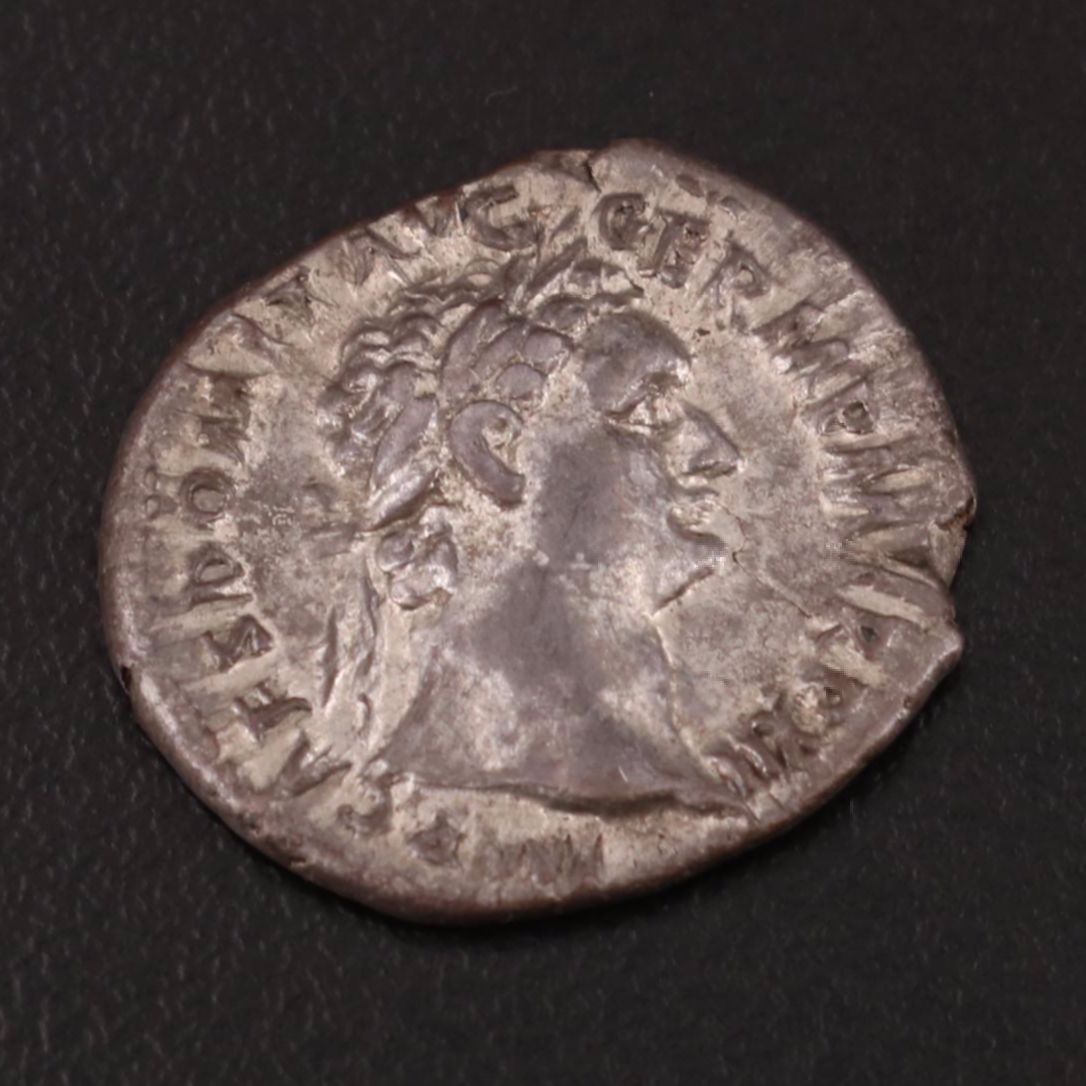 Ancient Roman Imperial Denarius of Domitian, ca. 81 AD