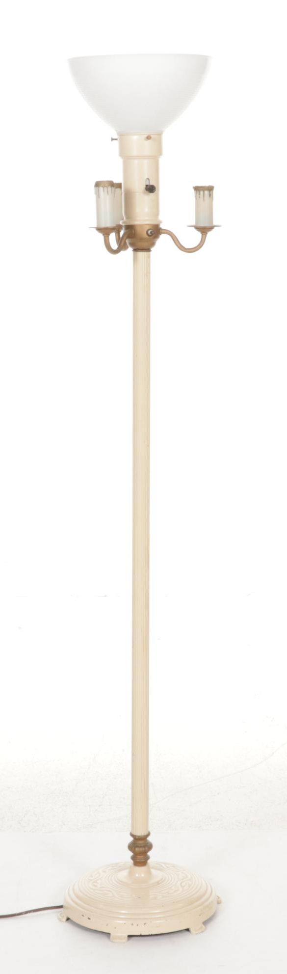 Aladdin Lamp Co. Candelabras Torchiere Floor Lamp, Mid-20th Century