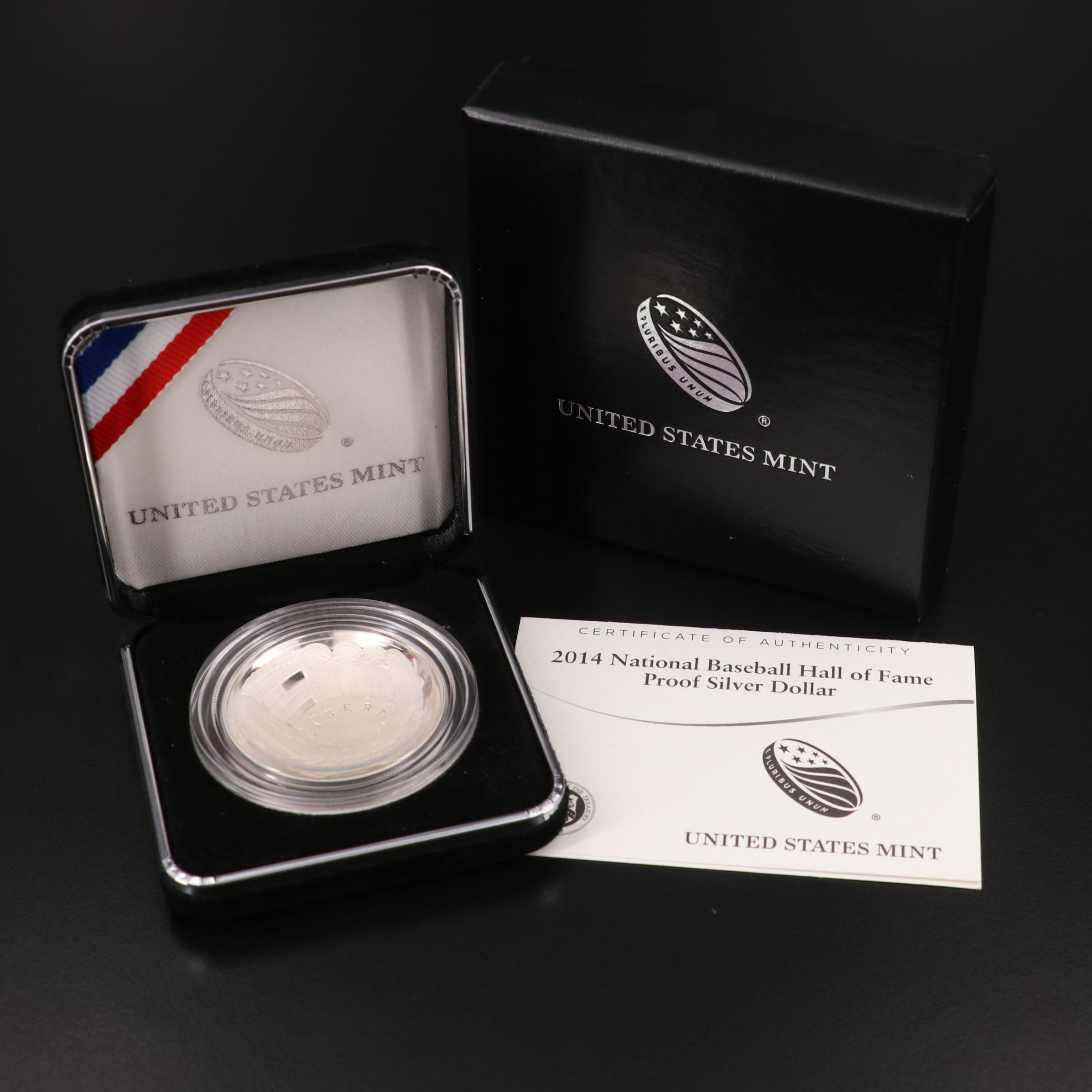 2014-P National Baseball Hall of Fame Commemorative Proof Silver Dollar