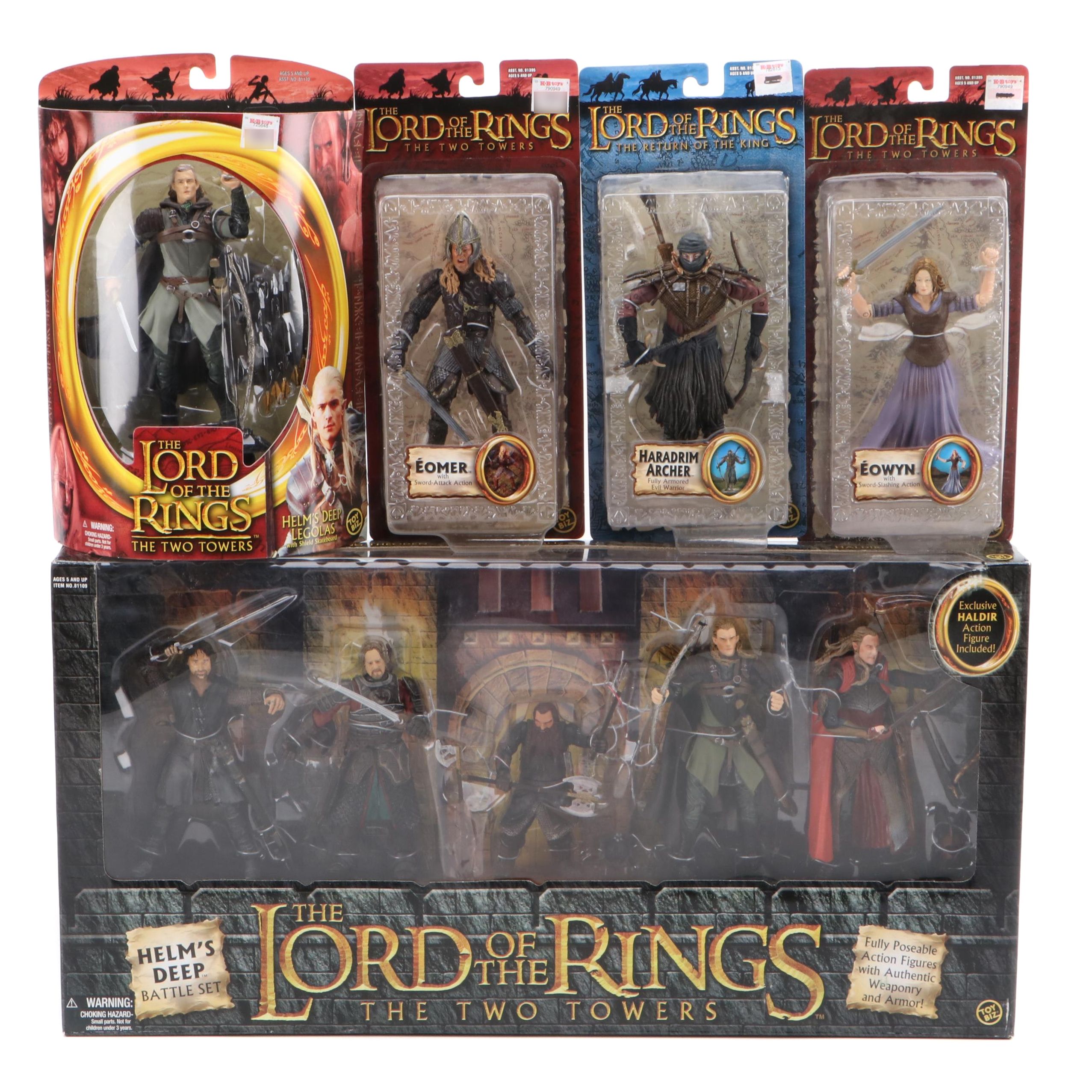 Toy Biz "Lord of the Rings" Action Figures Including Legolas, Gimli, and More
