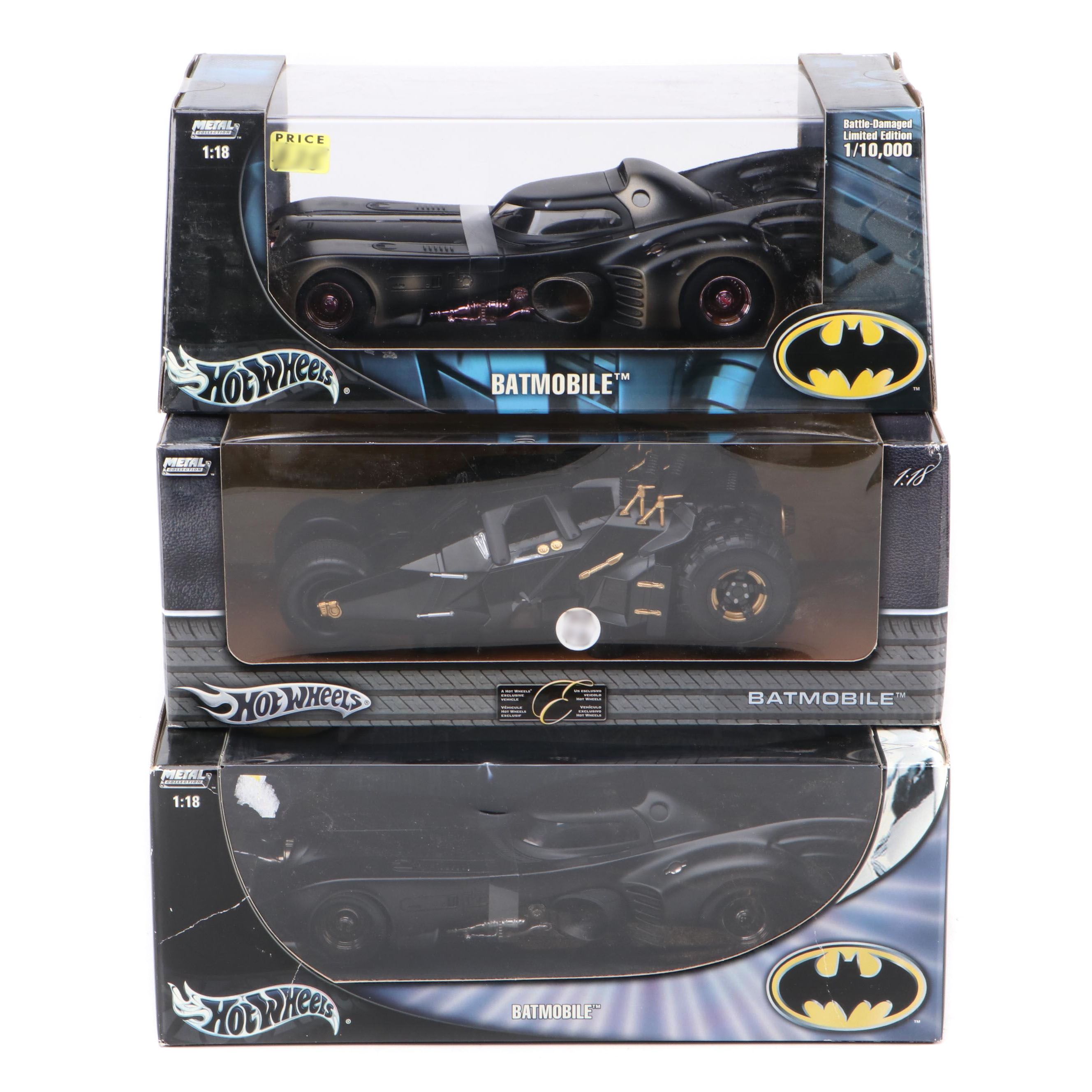Mattel Hot Wheels Diecast Metal Batmobiles
