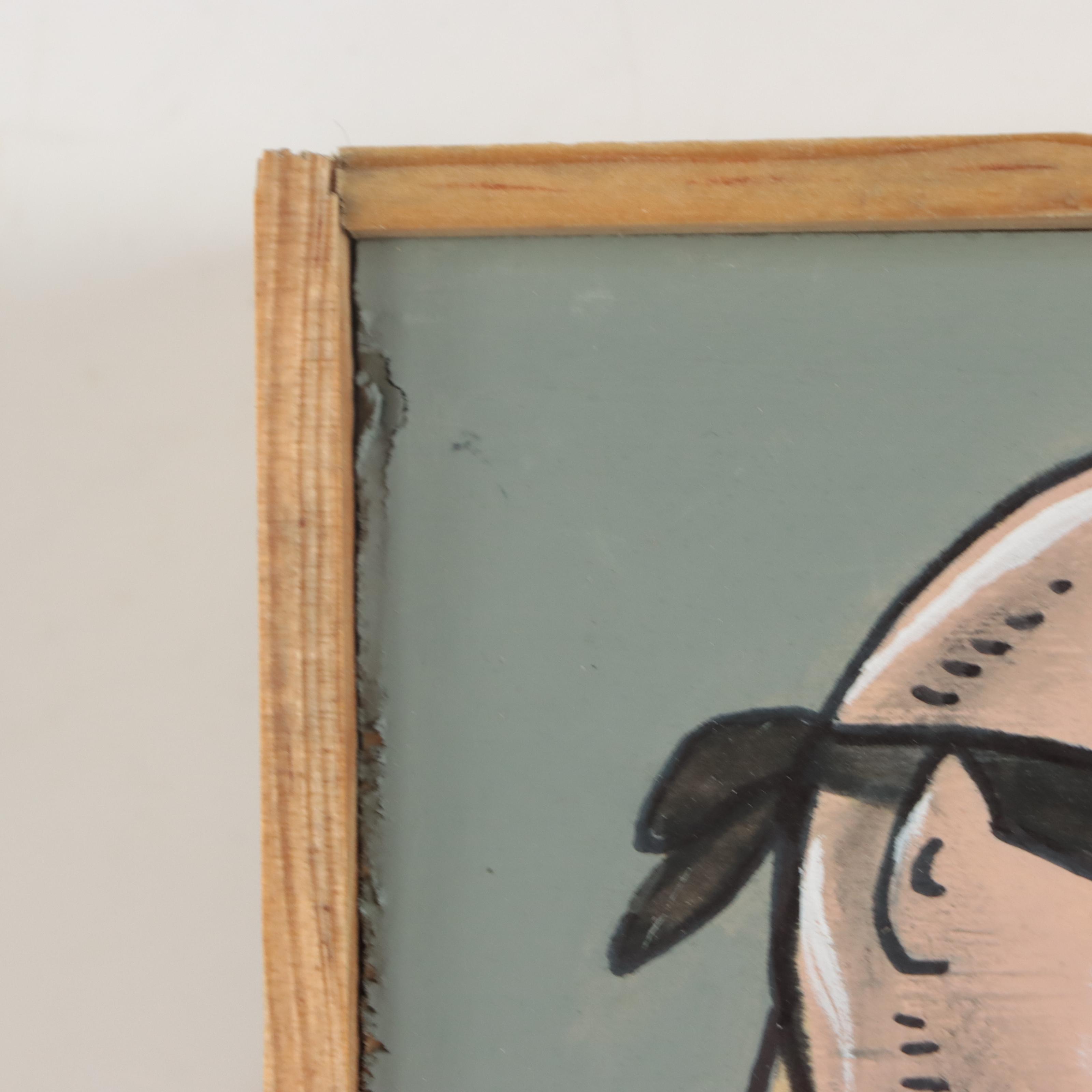 Aaron Wooten Portrait Acrylic Painting "The Robber," 2022