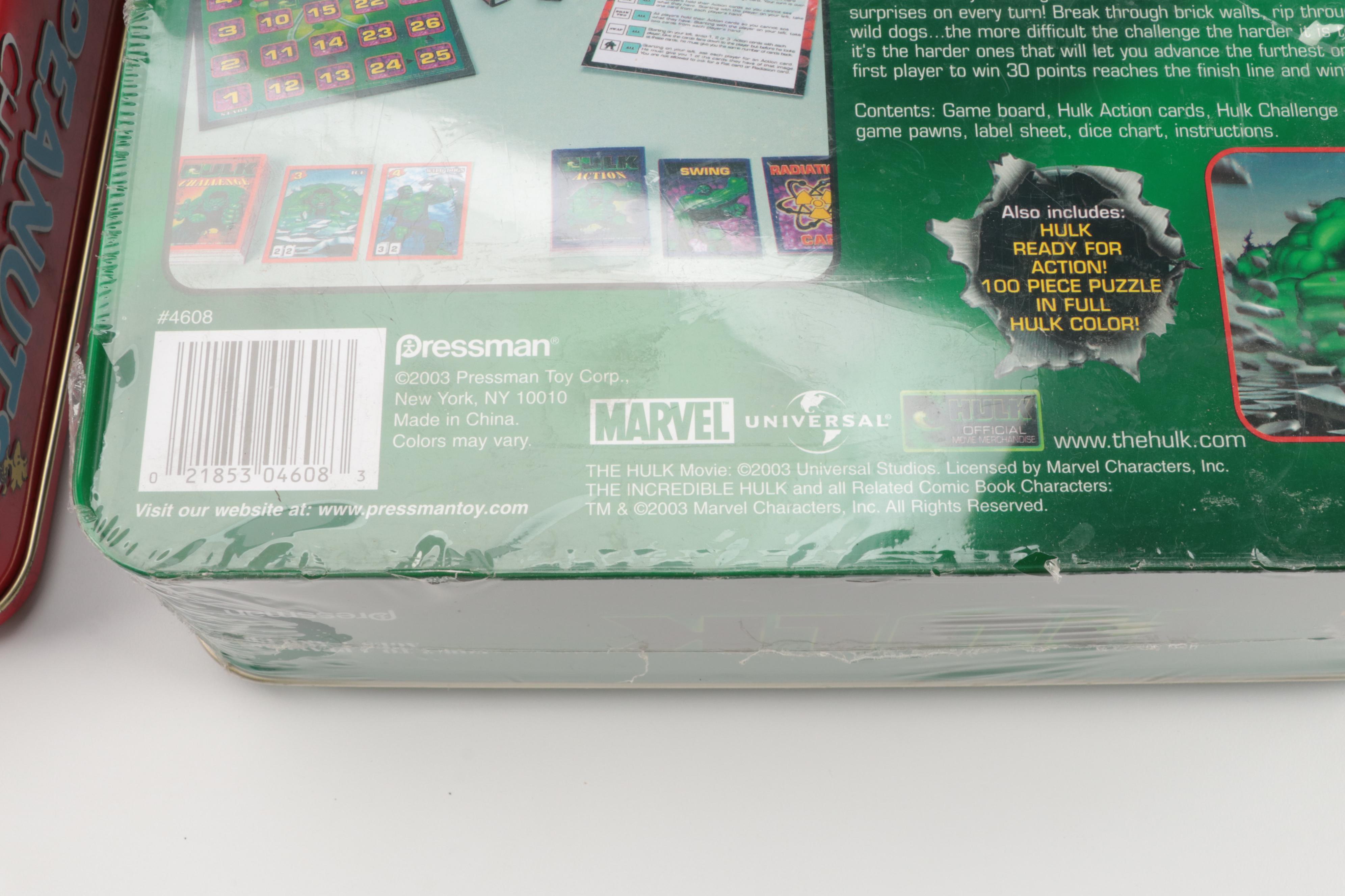 USAopoly Peanuts Chess Game, Pressman Hulk Board Games and Milton Bradley Puzzle