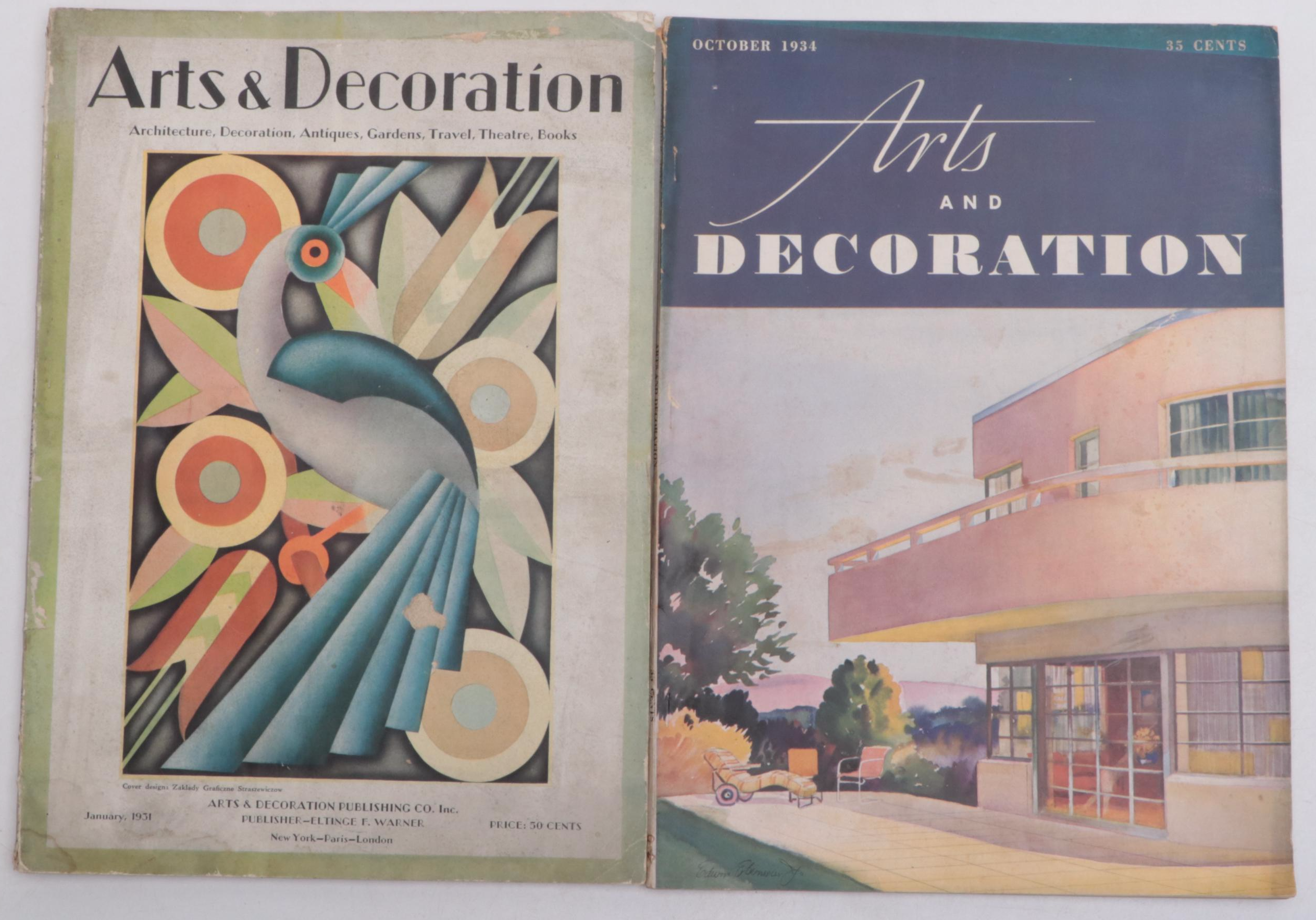 "Arts and Decoration" Magazine Issues, 1930s