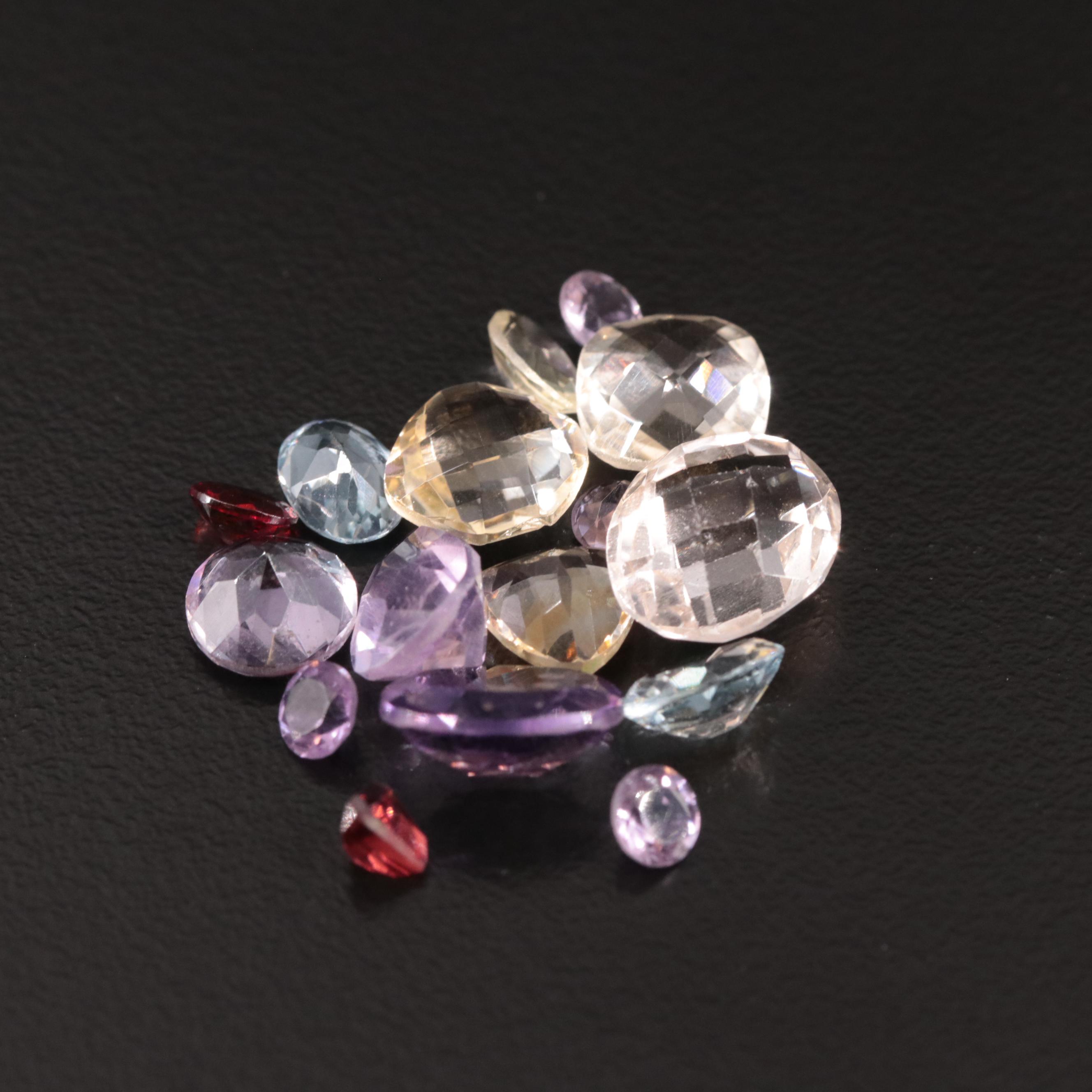 Loose 18.85 CTW Amethyst, Citrine and Garnet Lot