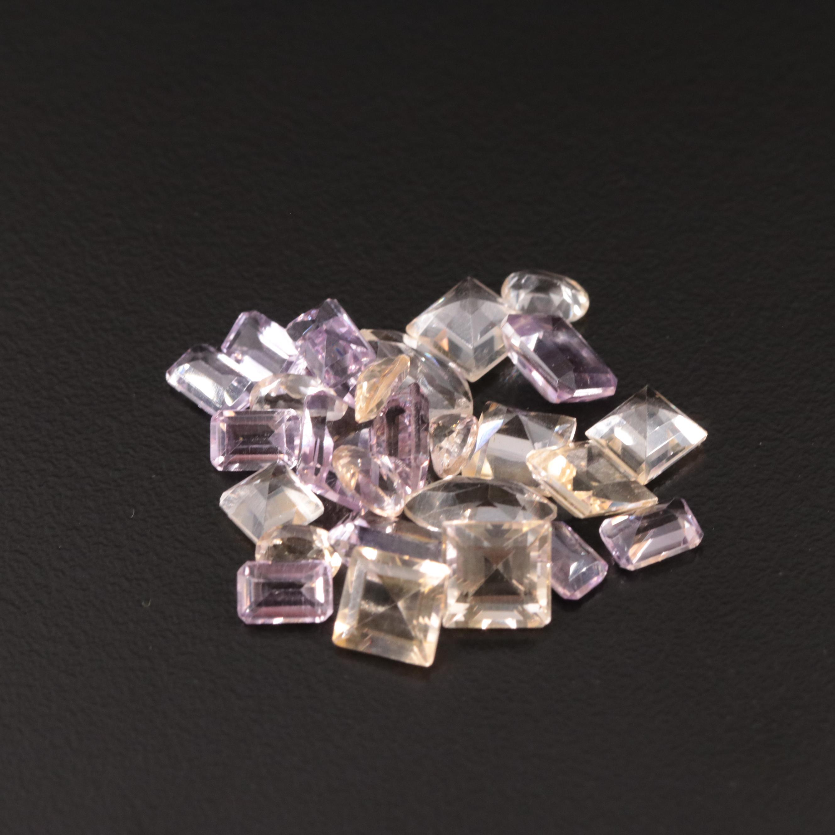 Loose 21.85 CTW Amethyst and Citrine Lot