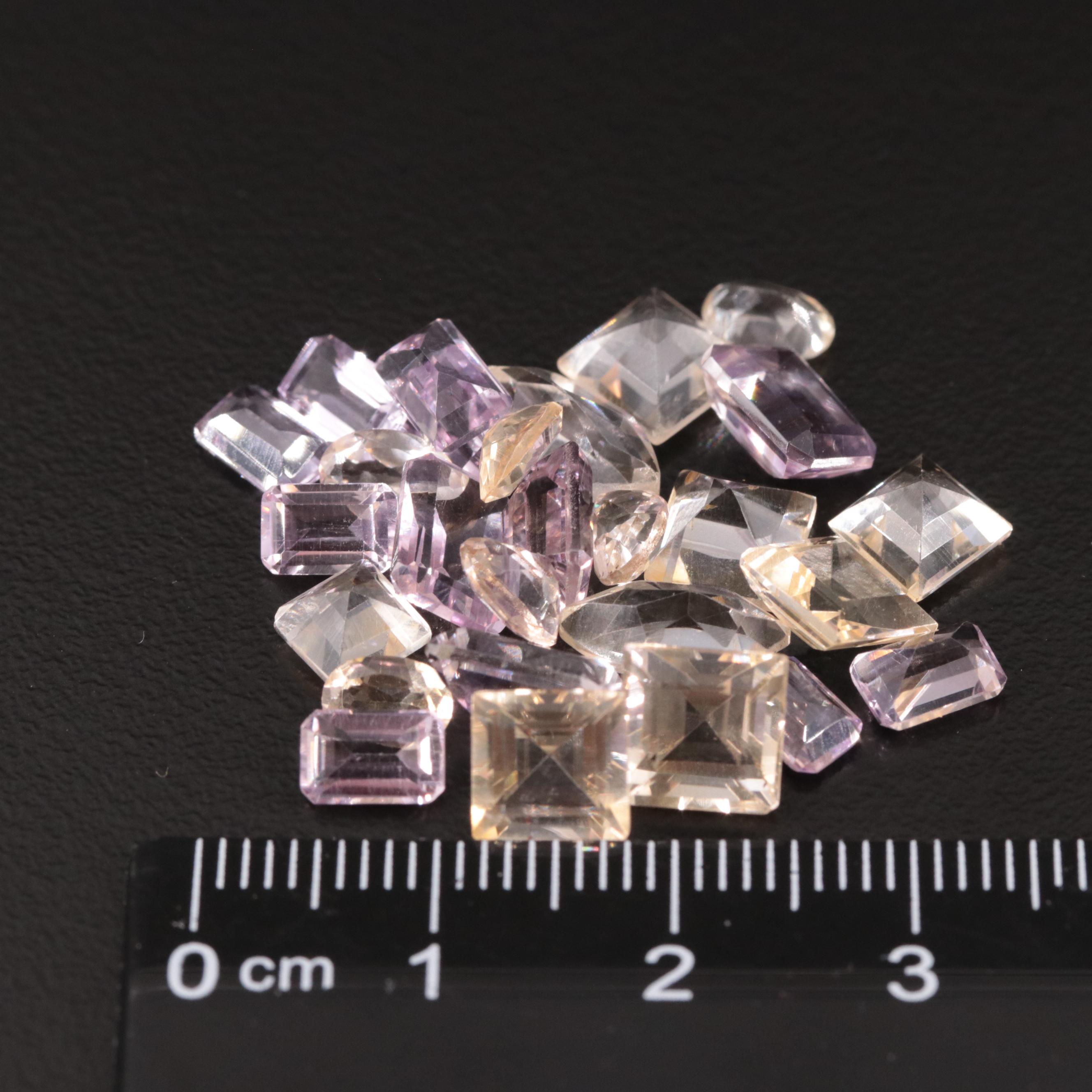 Loose 21.85 CTW Amethyst and Citrine Lot