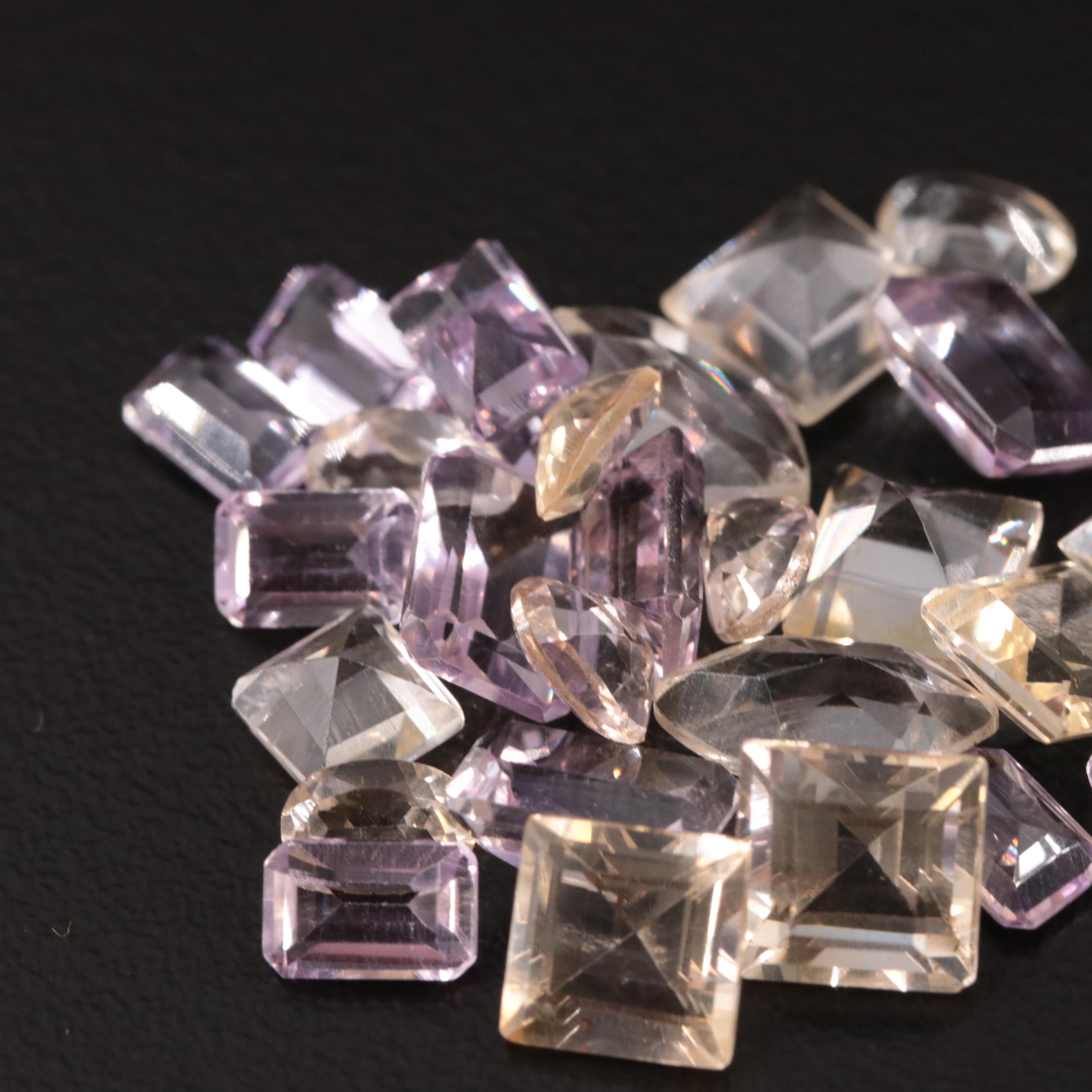 Loose 21.85 CTW Amethyst and Citrine Lot