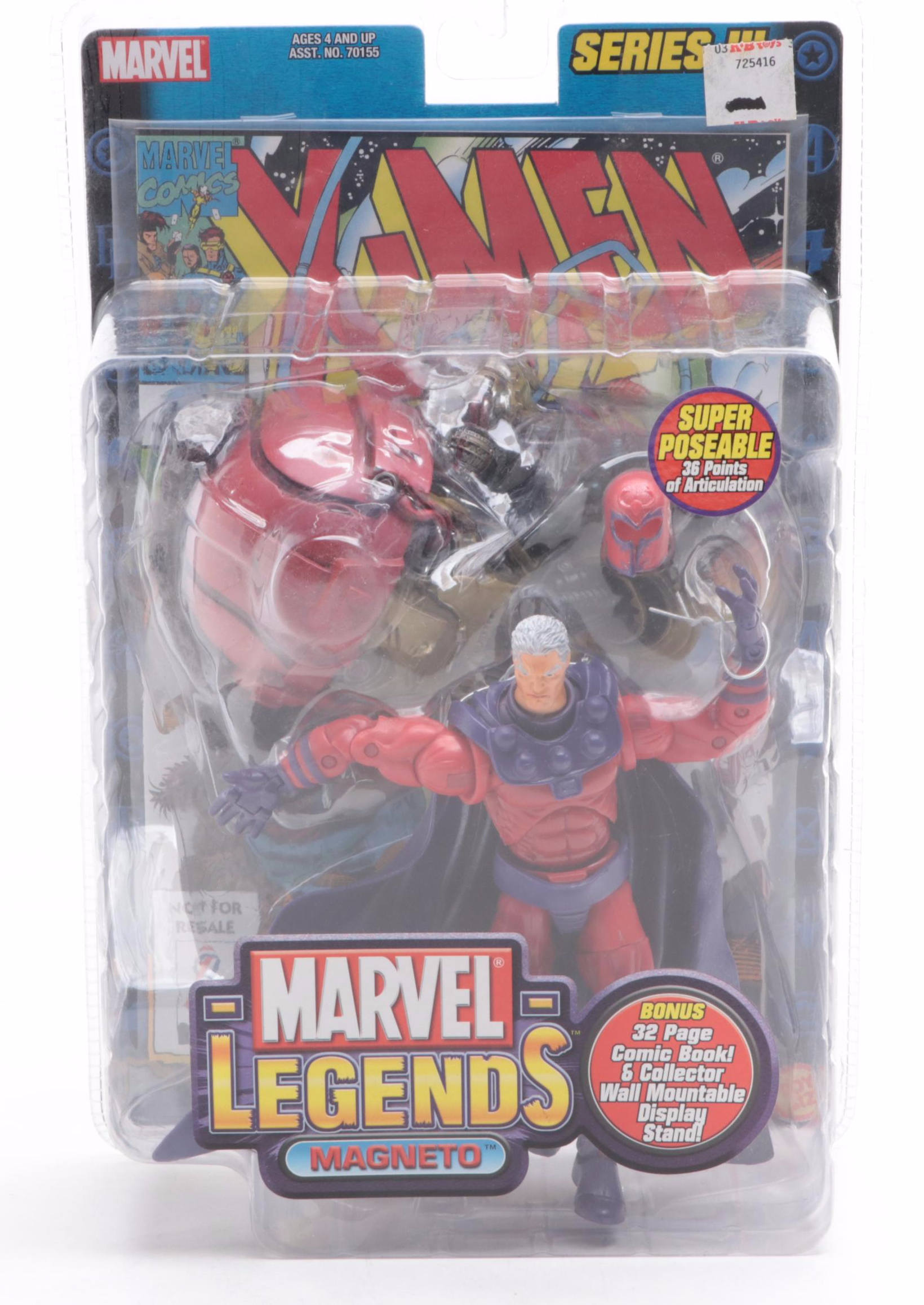 Marvel Legends Action Figures with Comic Book in Original Packaging, 2002