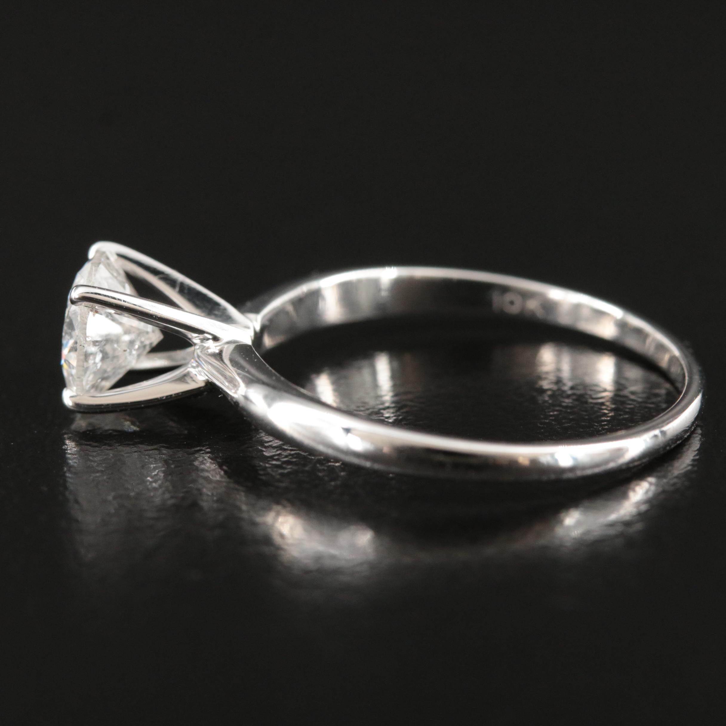 10K 1.10 CT Diamond Solitaire Ring