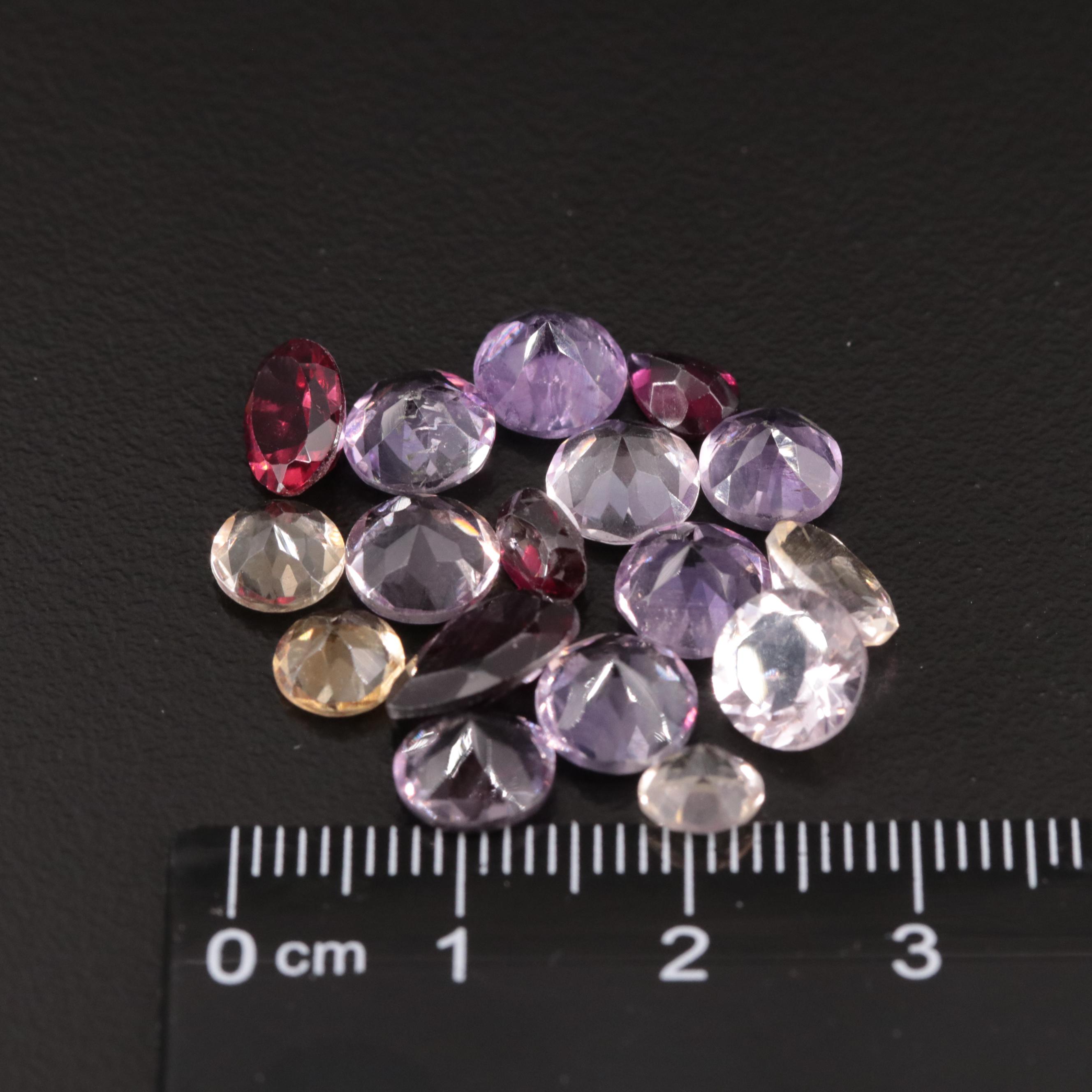 Loose 18.42 CTW Amethyst, Citrine and Garnet
