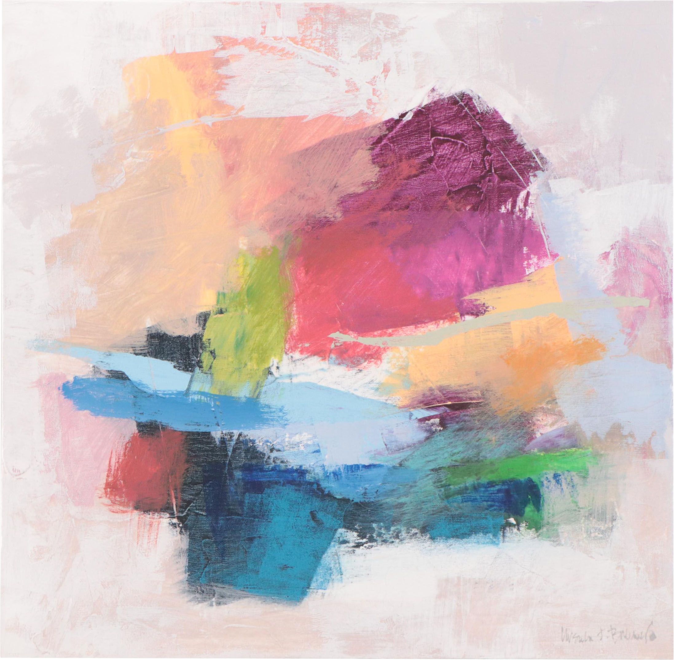 Ursula Brenner Abstract Acrylic Painting, 21st Century