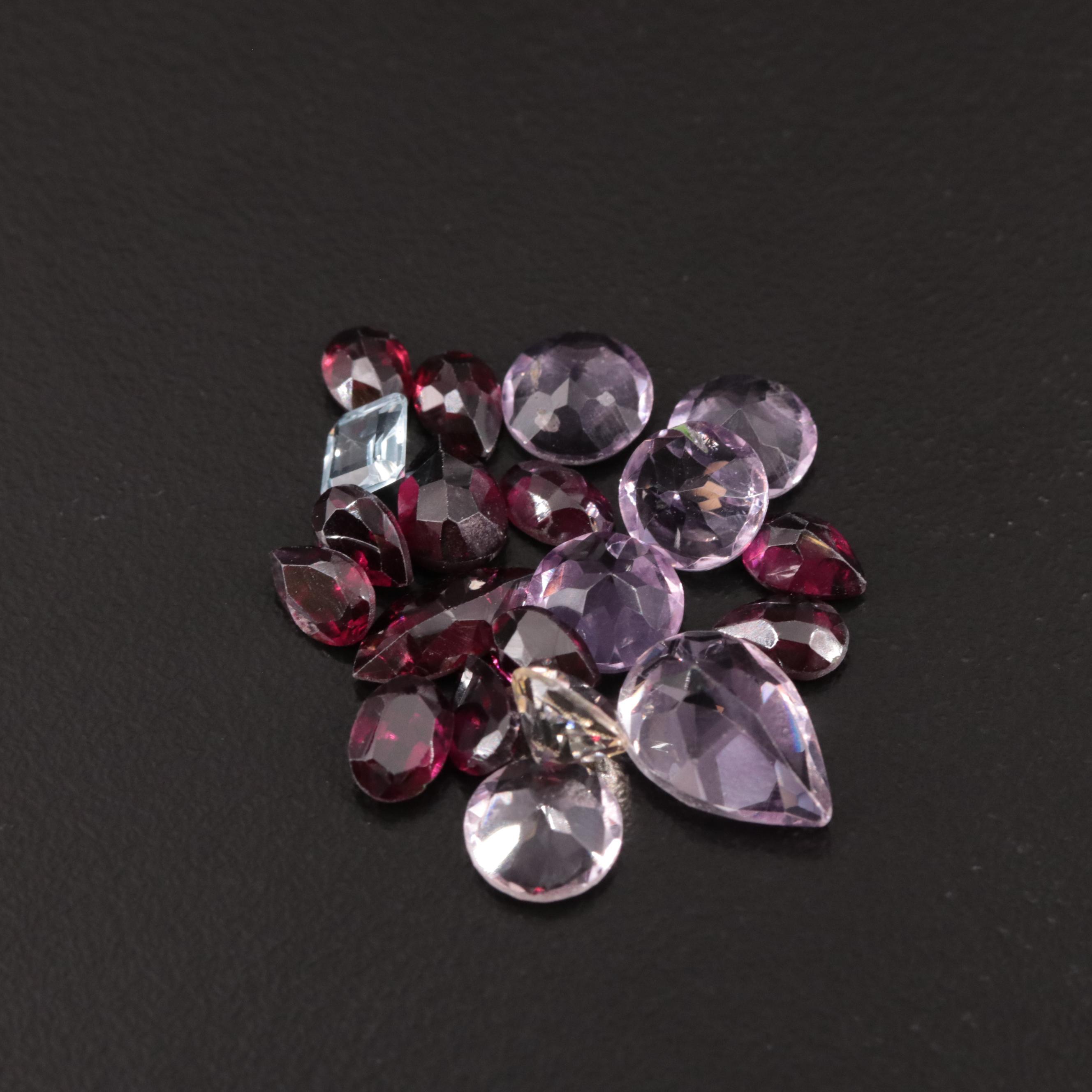 Loose 17.50 CTW Amethyst, Garnet and Citrine Lot
