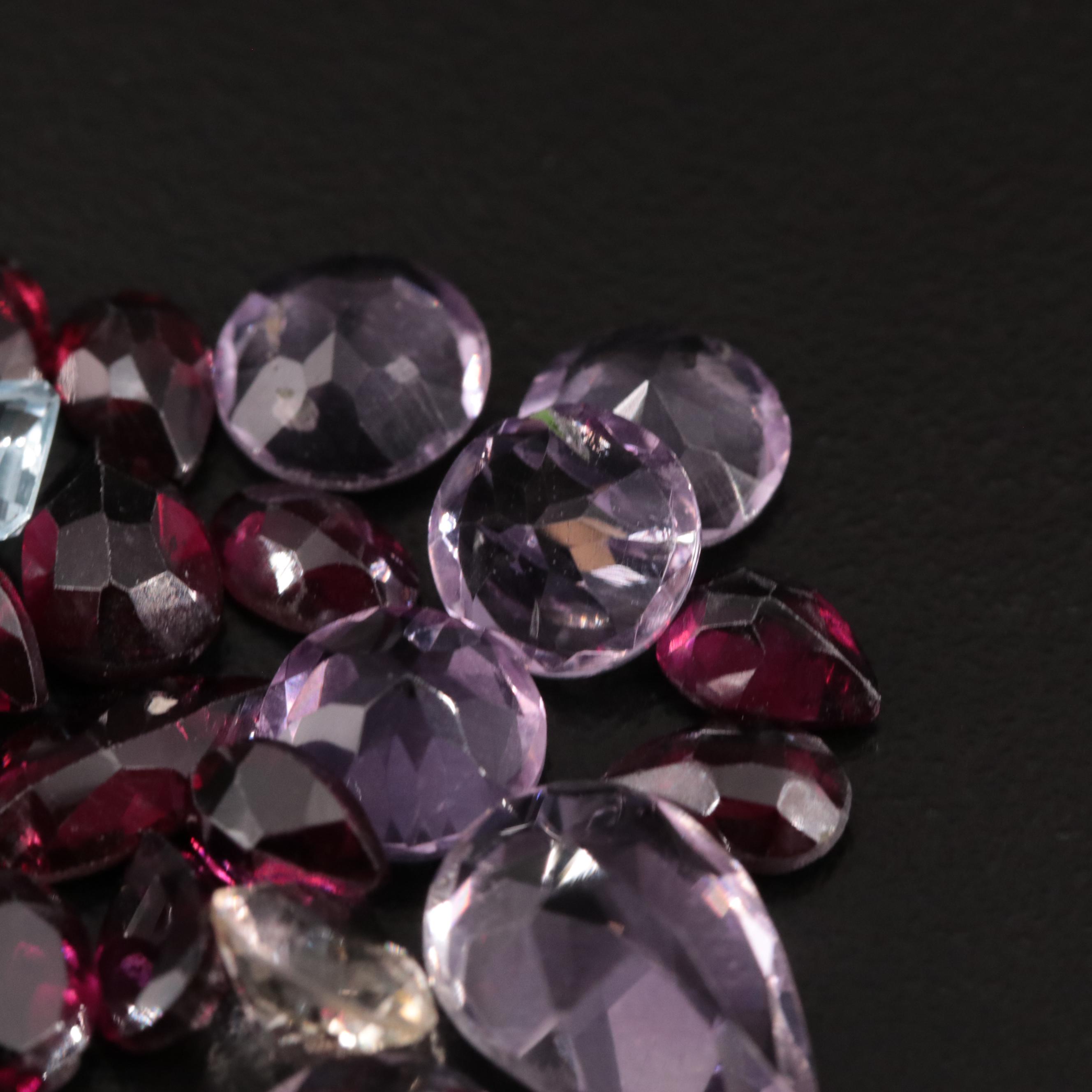 Loose 17.50 CTW Amethyst, Garnet and Citrine Lot