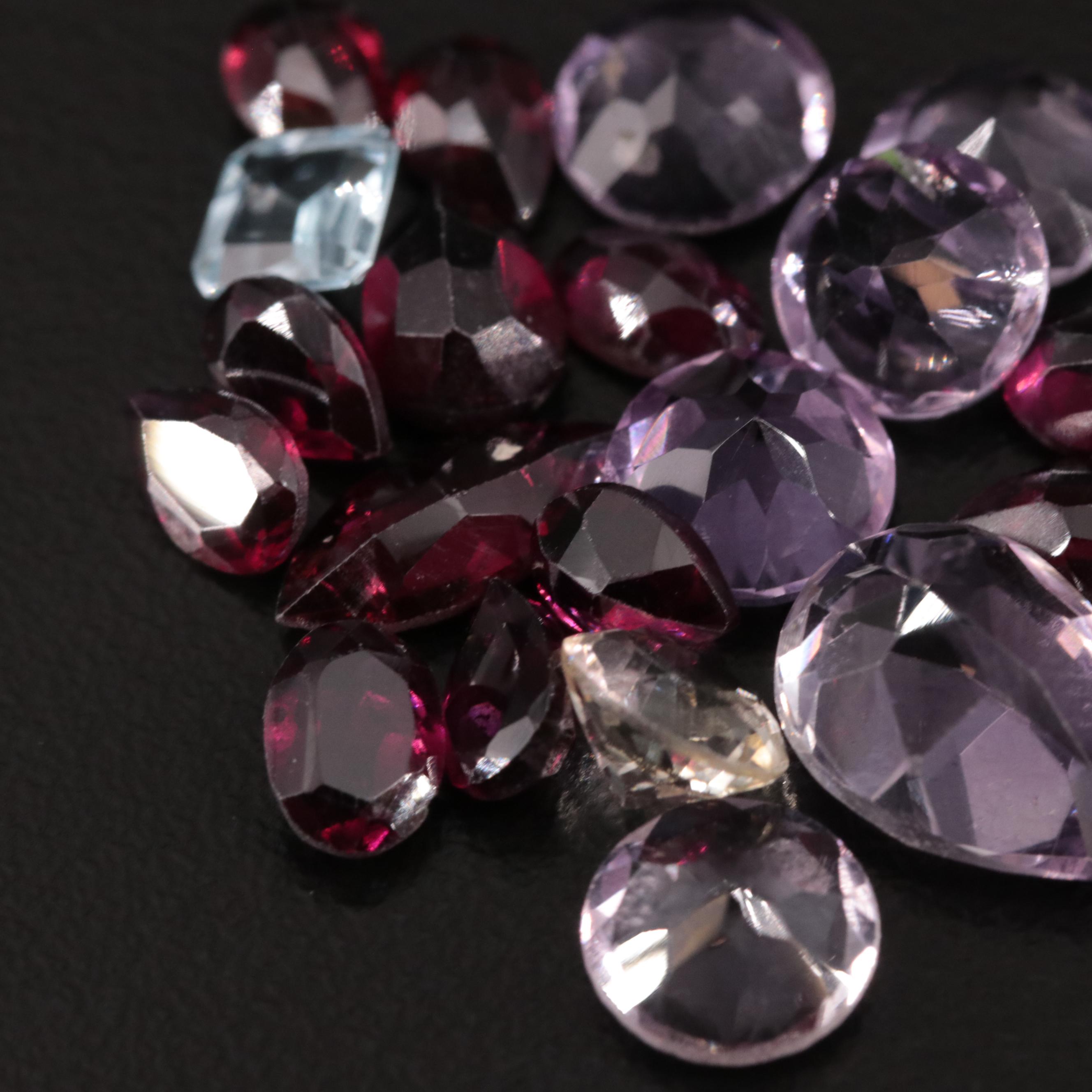 Loose 17.50 CTW Amethyst, Garnet and Citrine Lot