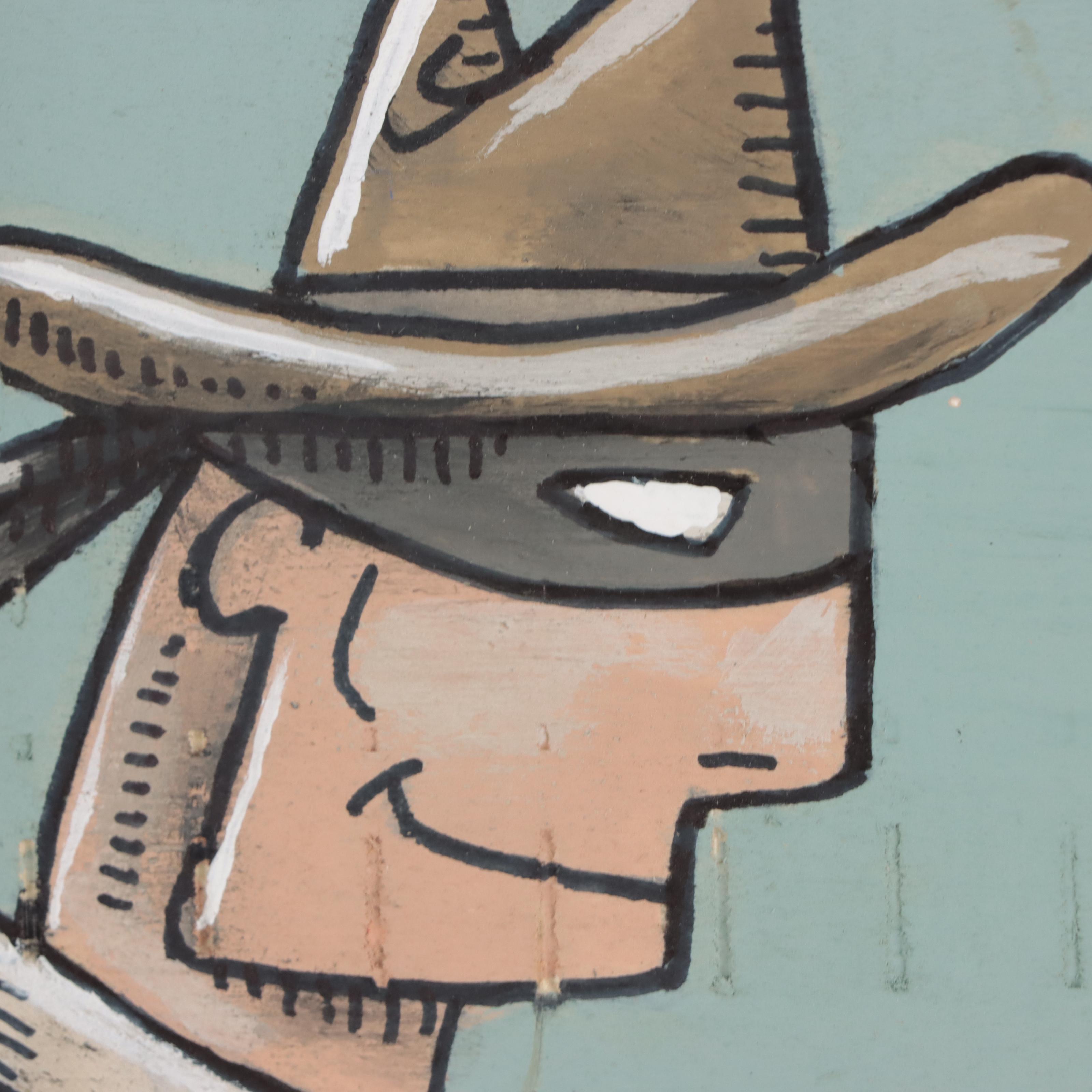 Aaron Wooten Acrylic Painting "The Lone Ranger," 2022