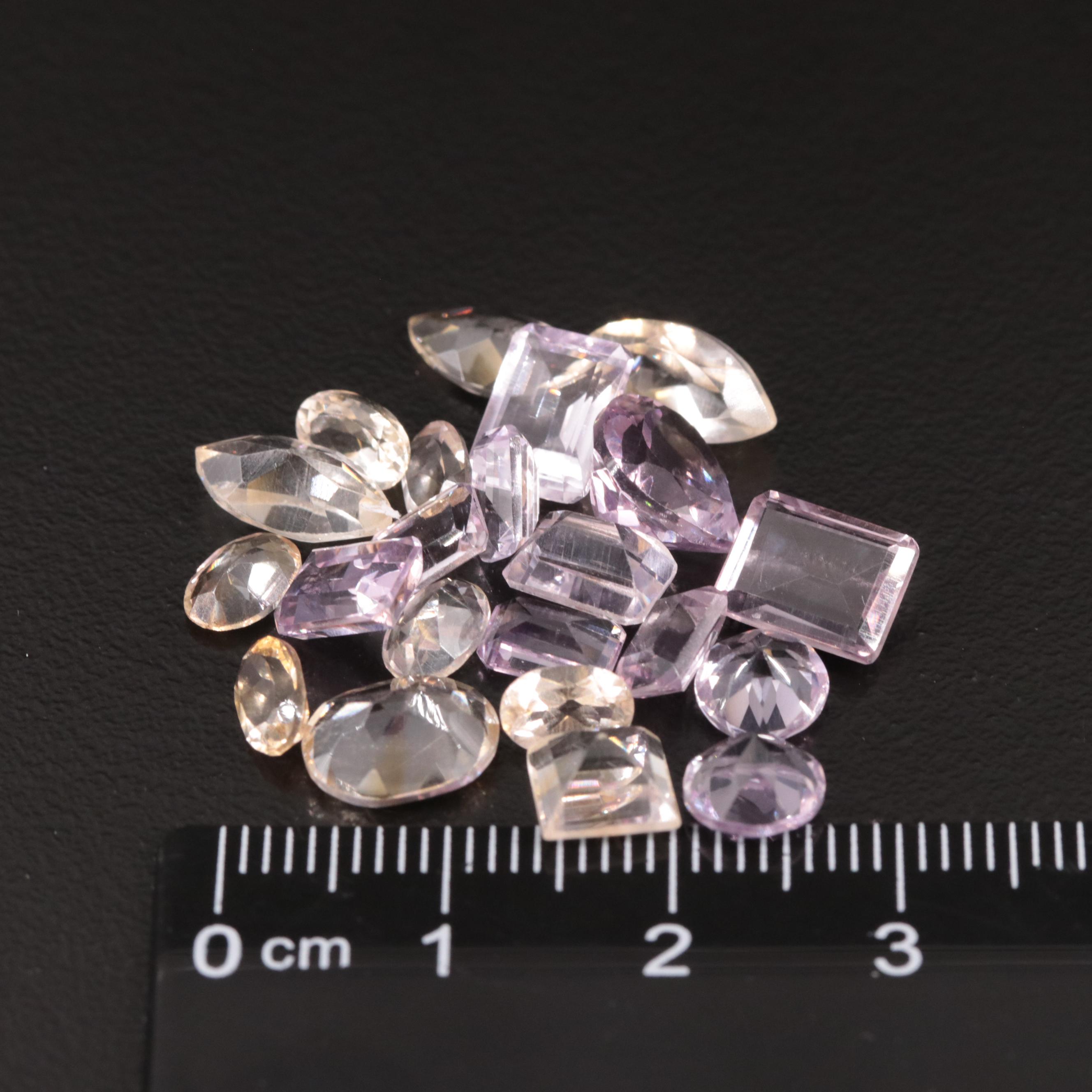 Loose 19.22 CTW Amethyst and Citrine Lot