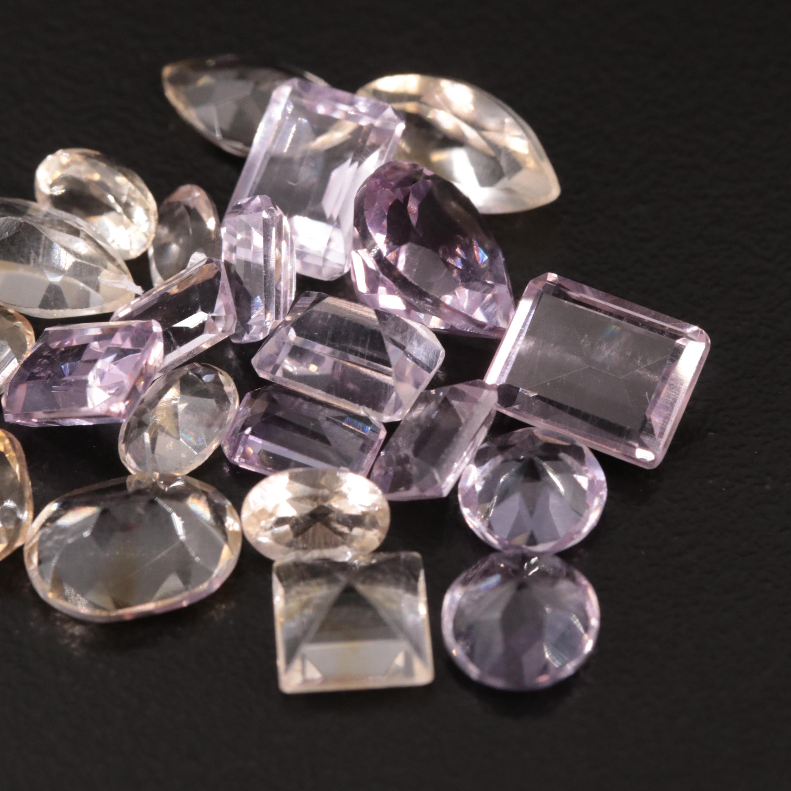 Loose 19.22 CTW Amethyst and Citrine Lot