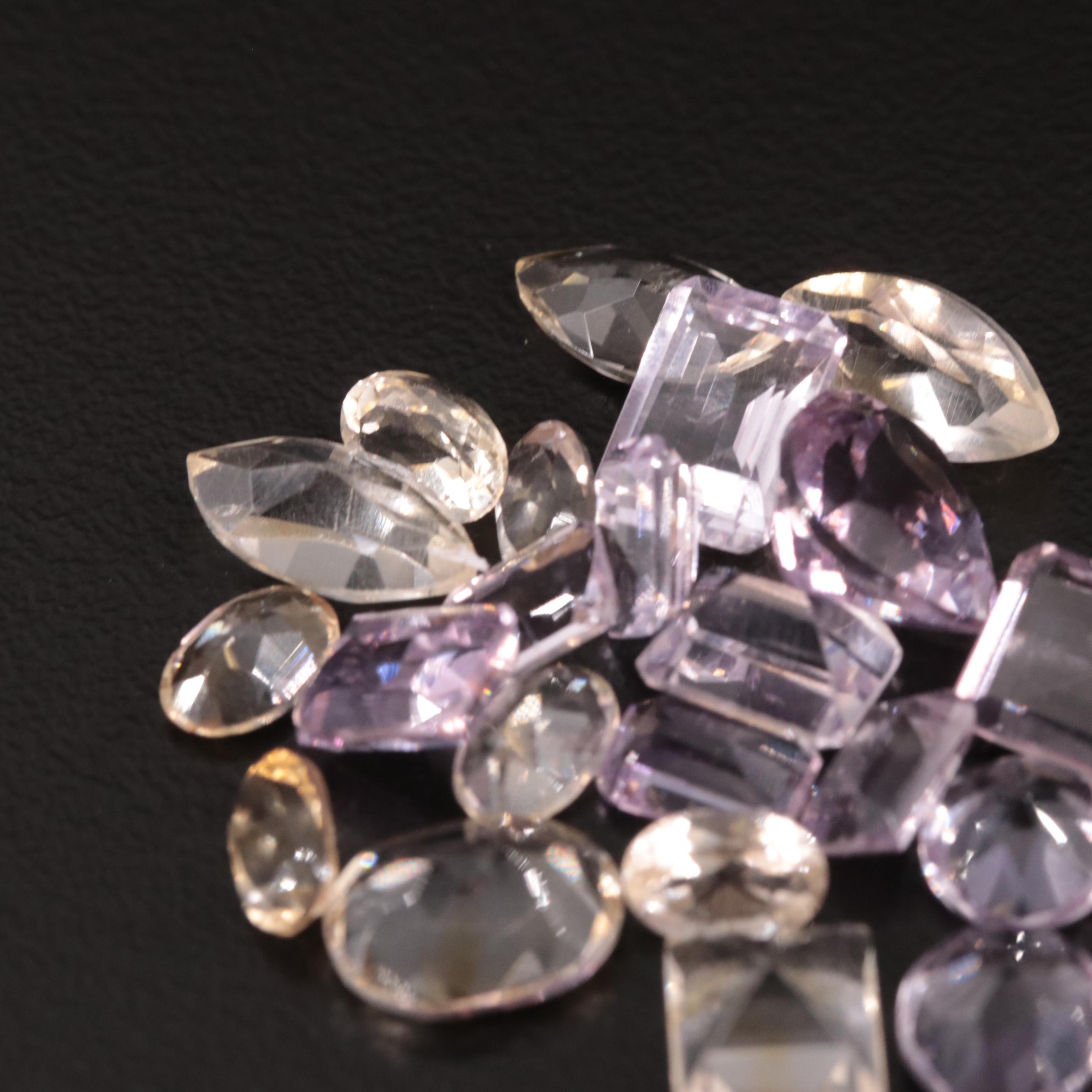 Loose 19.22 CTW Amethyst and Citrine Lot