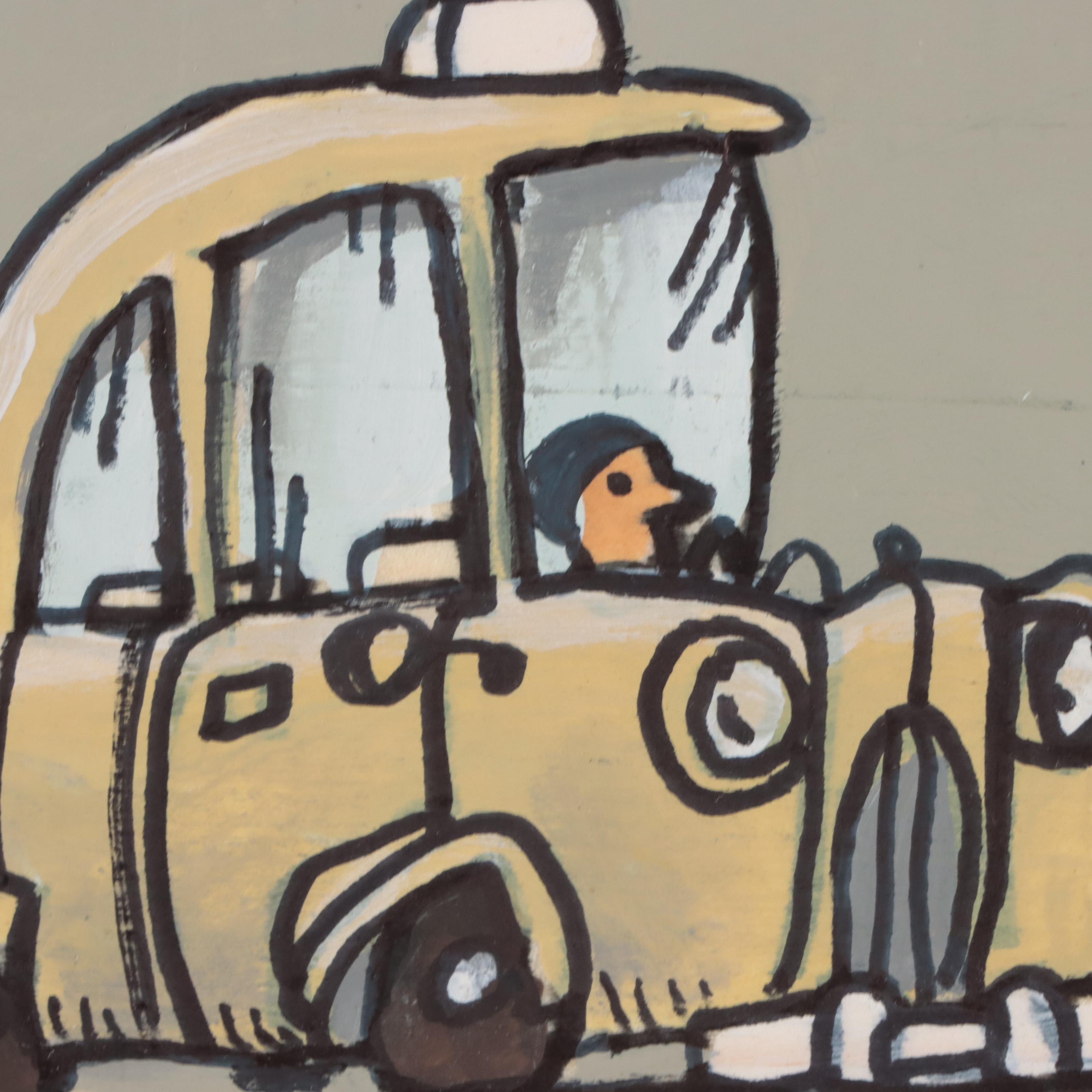 Aaron Wooten Acrylic Painting "City Cab," 2023