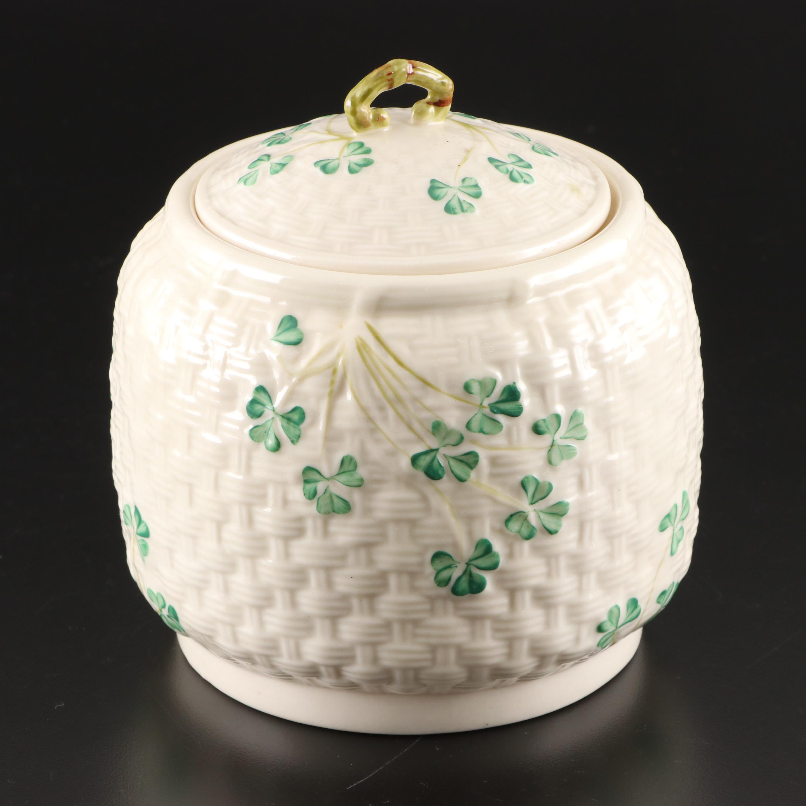 Belleek "Shamrock" His and Hers Porcelain Mugs and Tableware