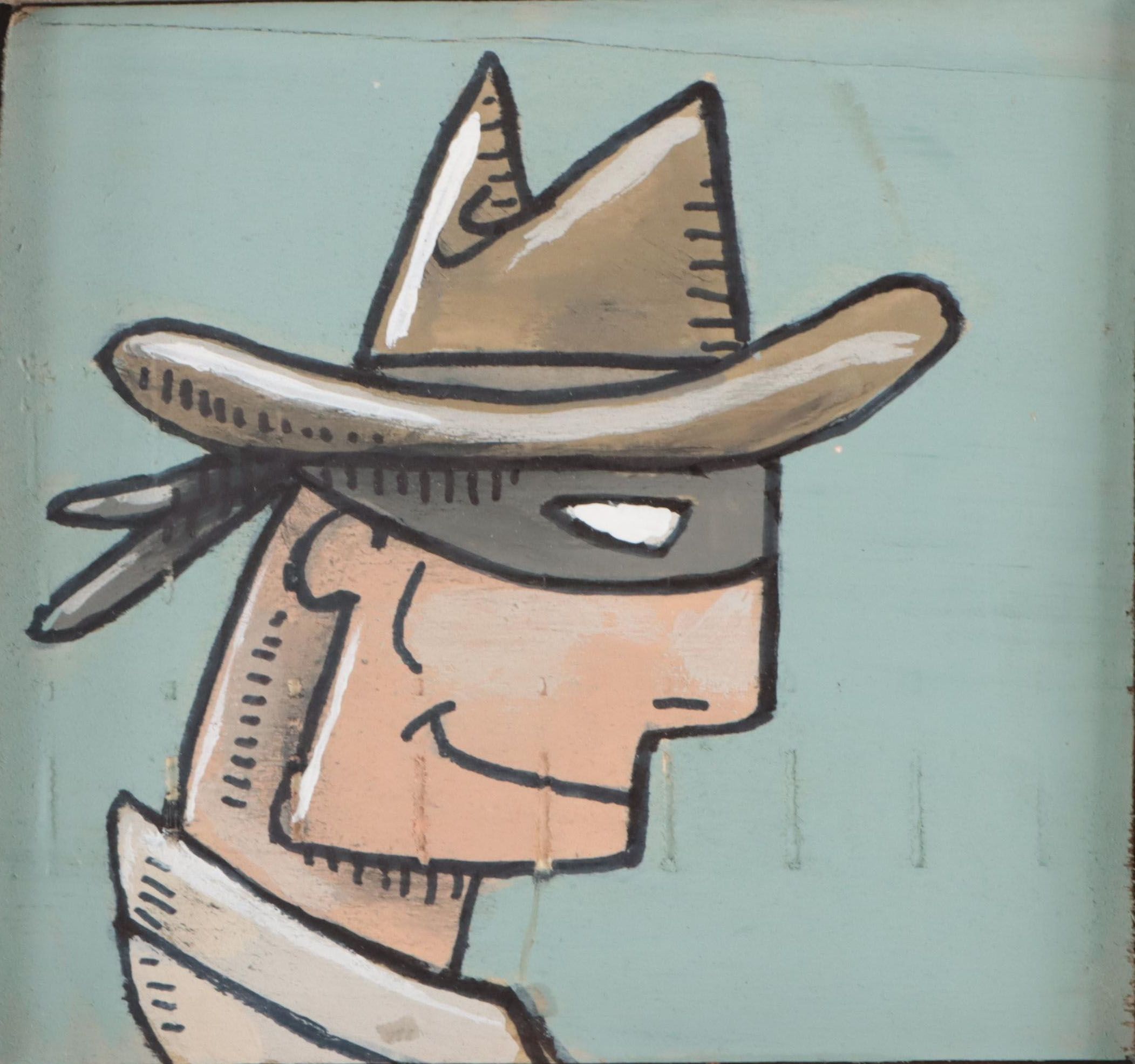 Aaron Wooten Acrylic Painting "The Lone Ranger," 2022