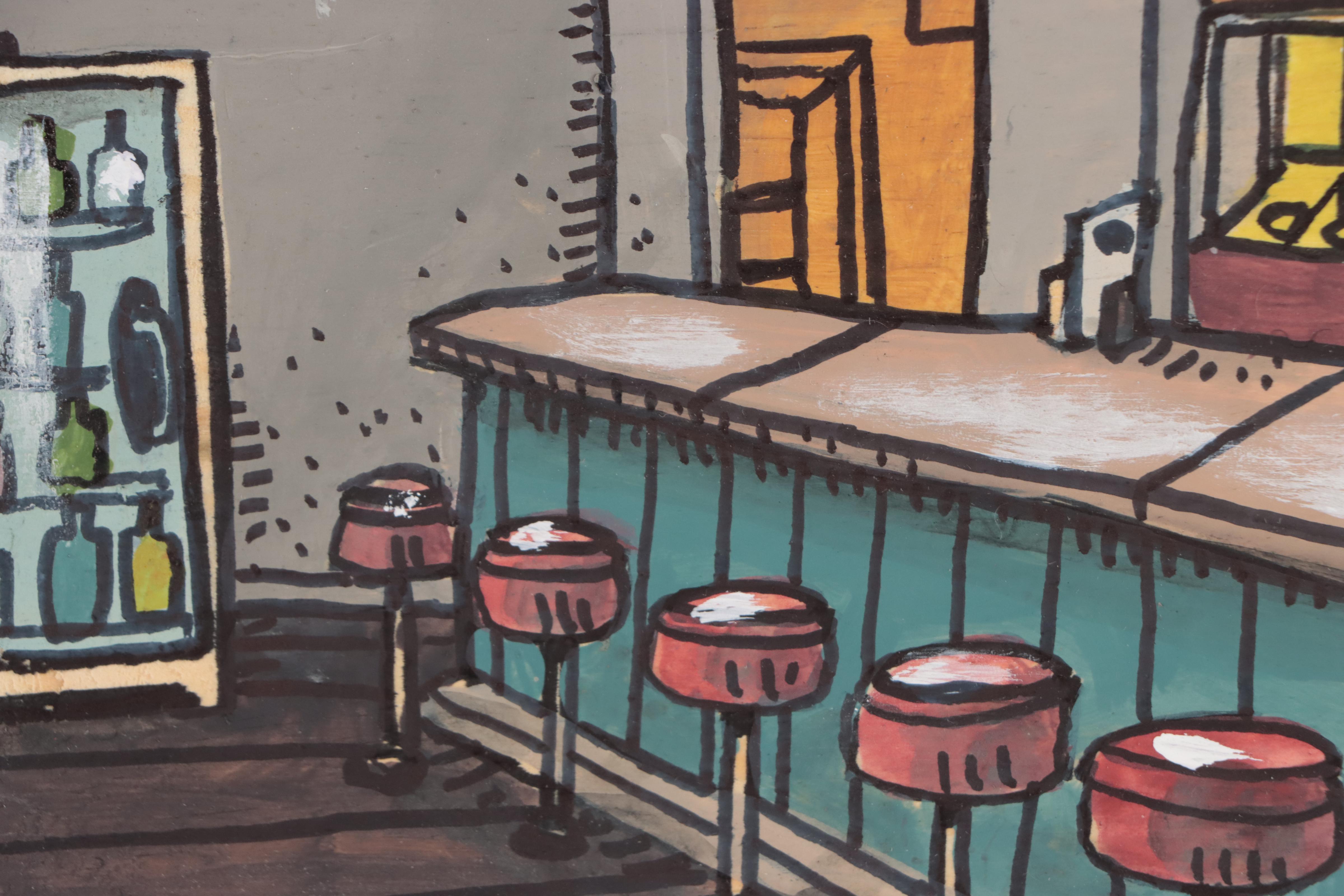 Aaron Wooten Acrylic Painting "The Deli," 2023