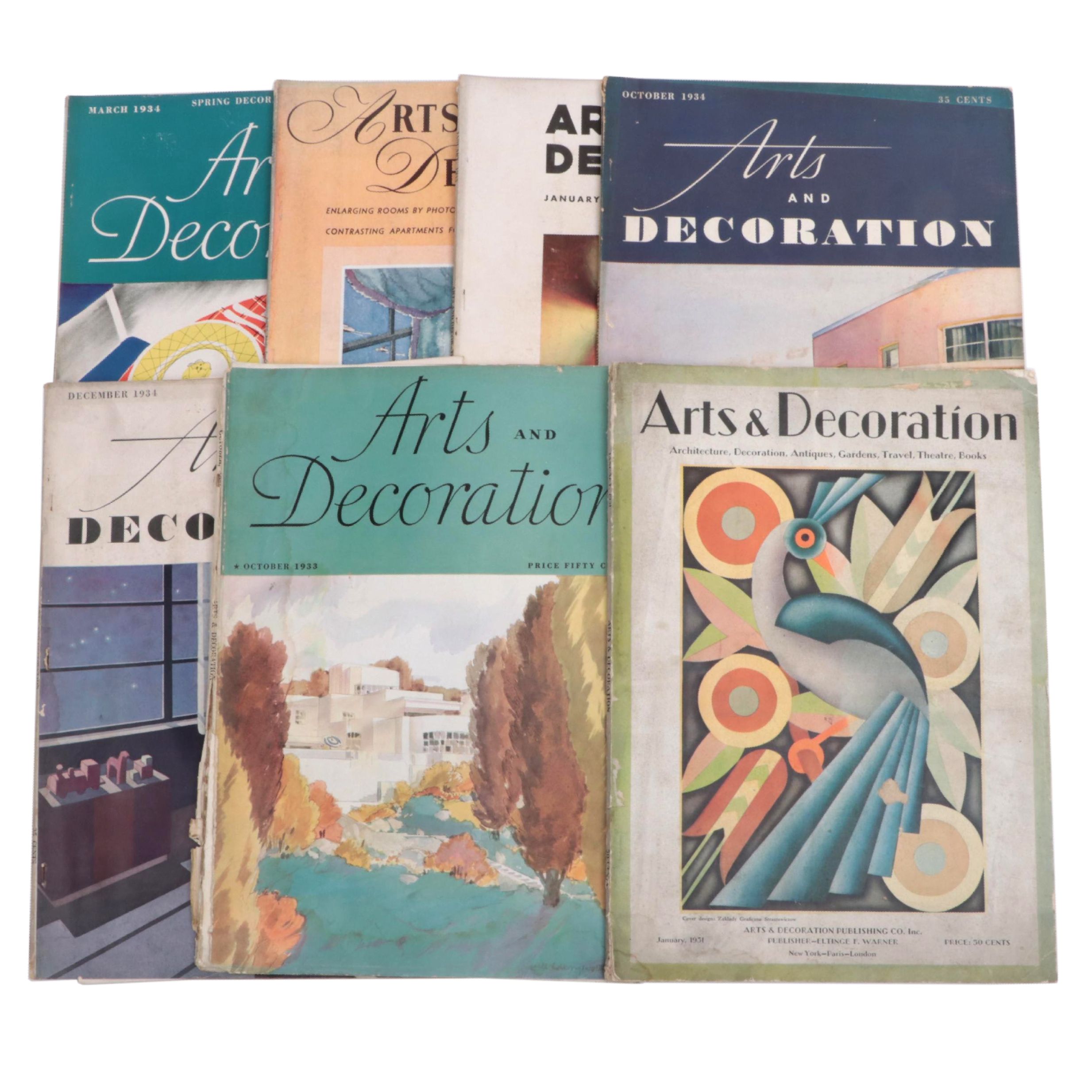 "Arts and Decoration" Magazine Issues, 1930s