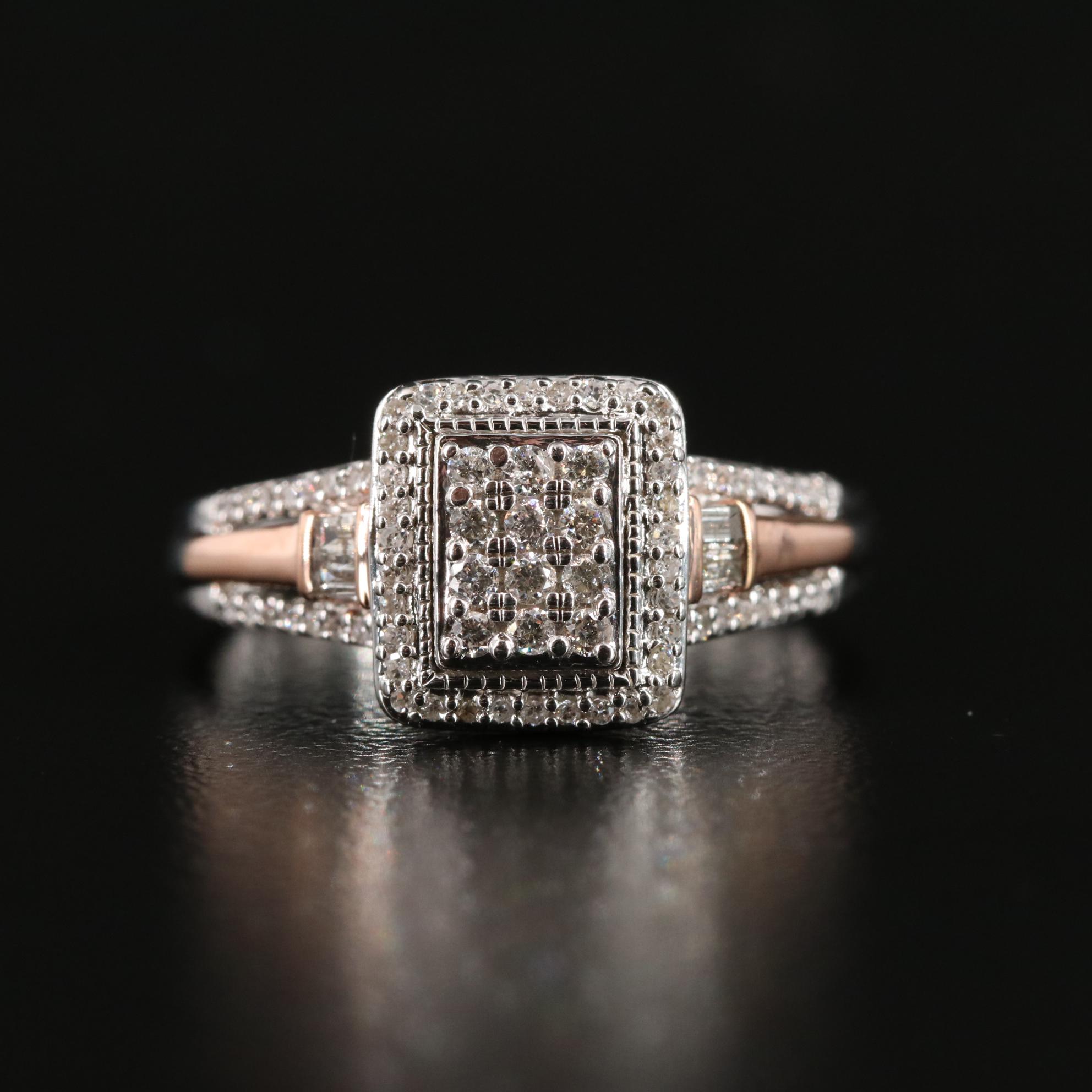 Sterling 0.34 CTW Diamond Ring